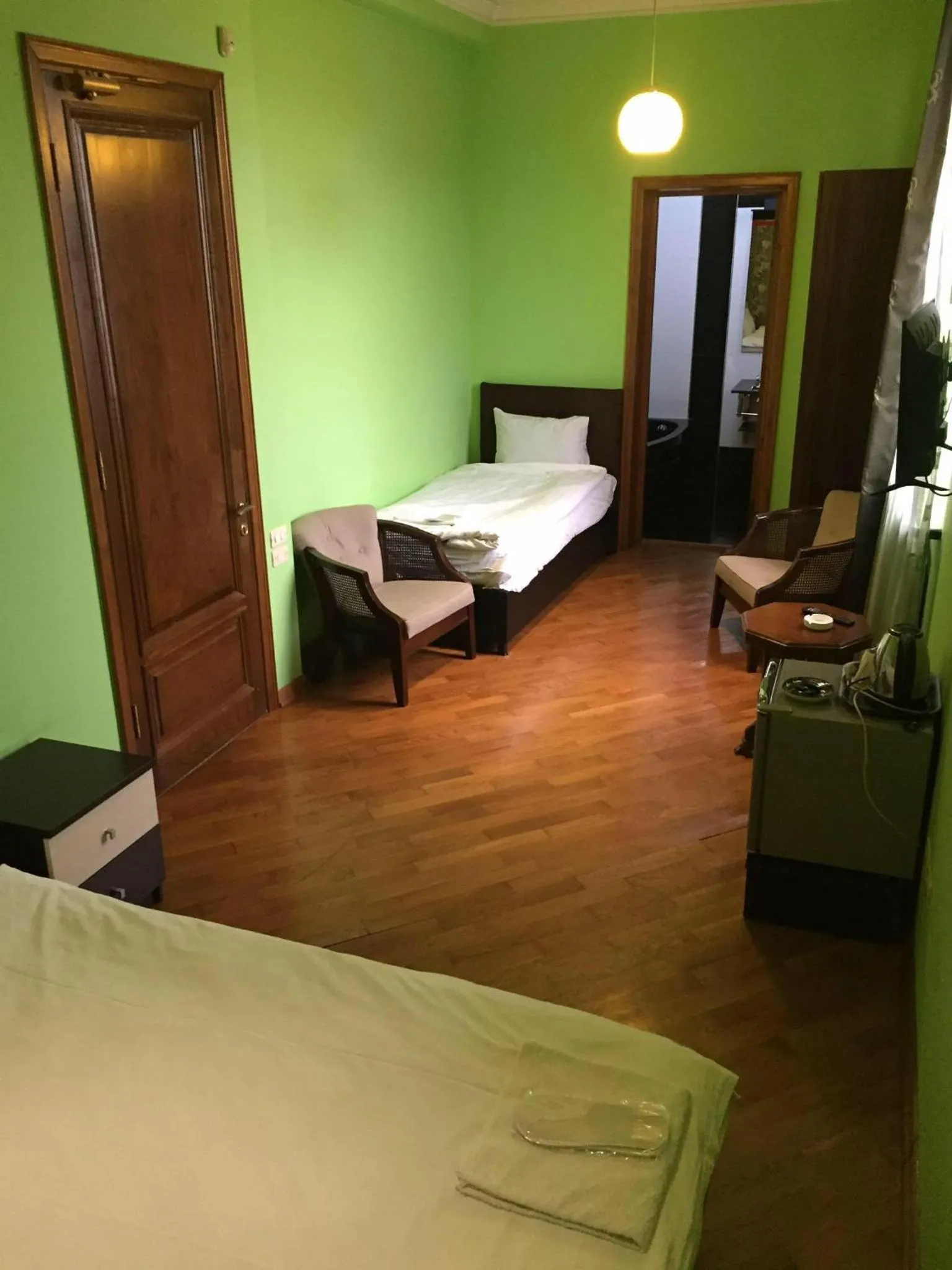 Bed in hotel amber