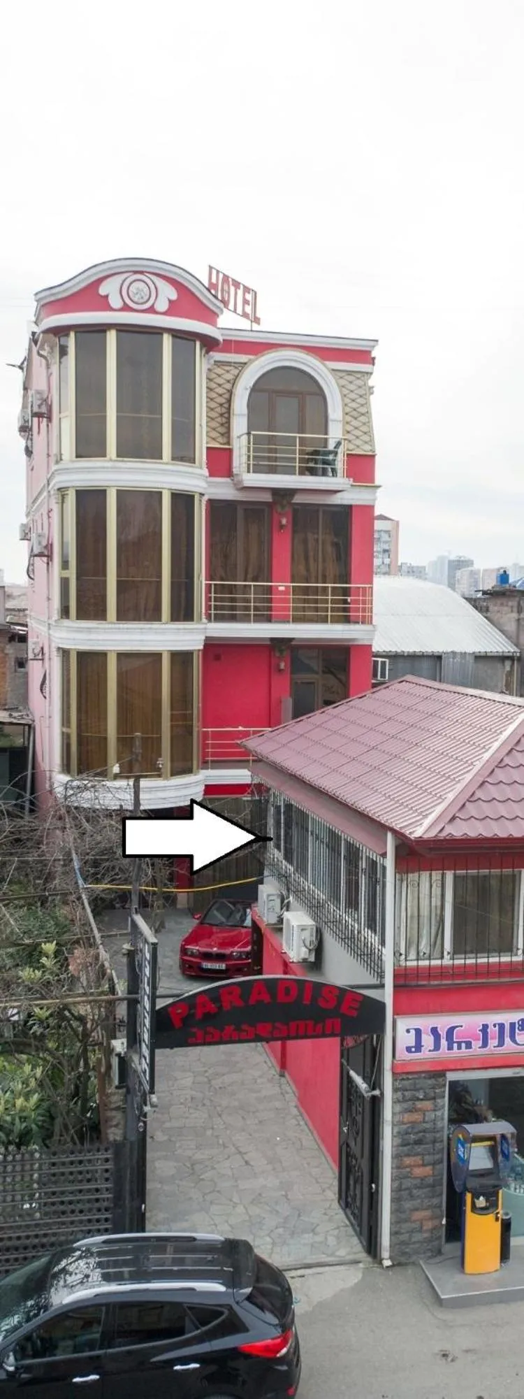 Property building in hotel amber