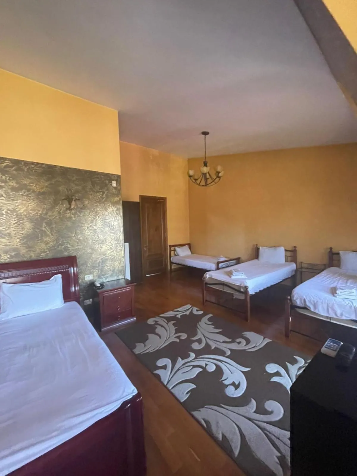Bed in hotel amber