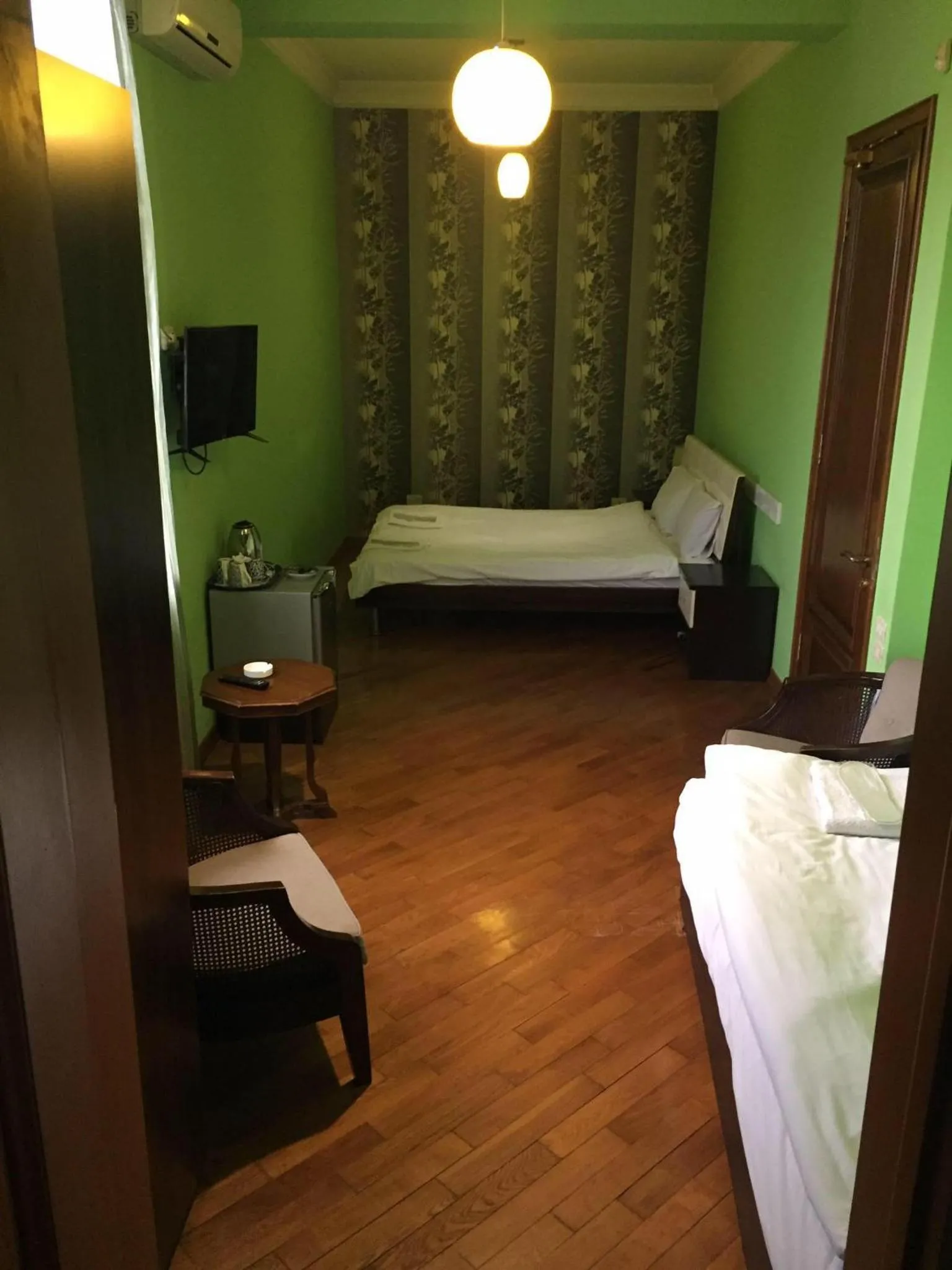 Bed in hotel amber