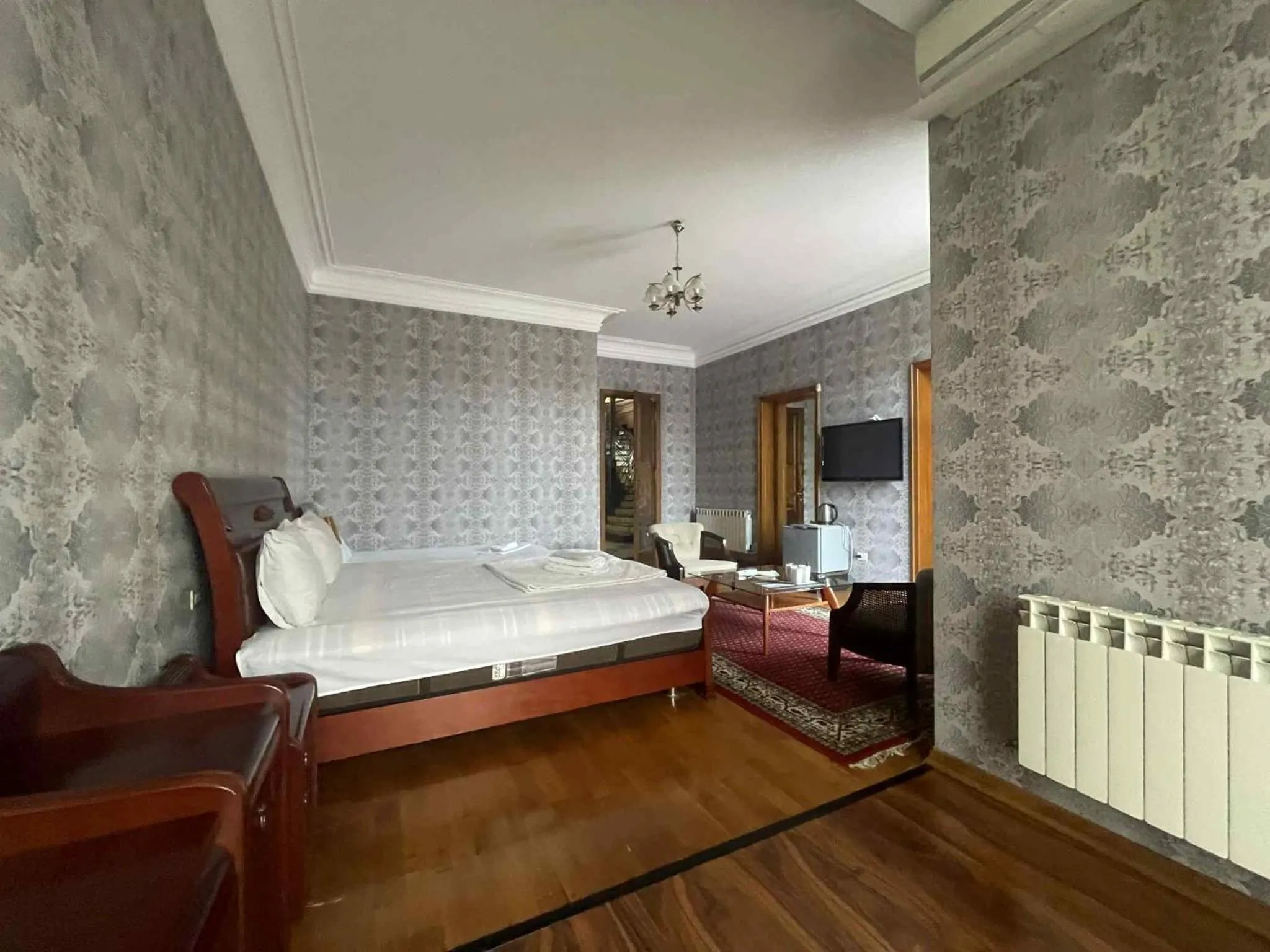 Bed in hotel amber