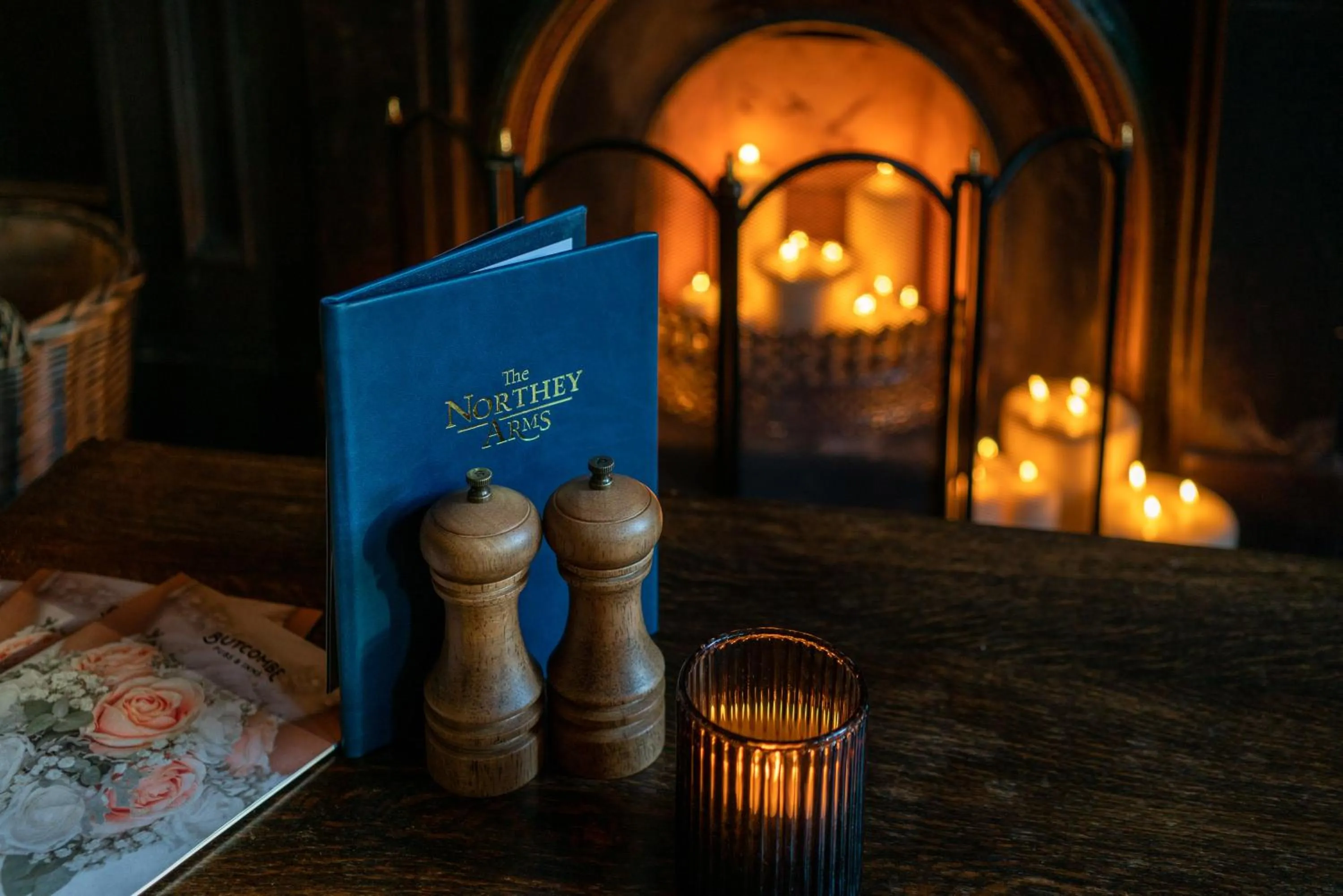 fireplace in The Northey Arms
