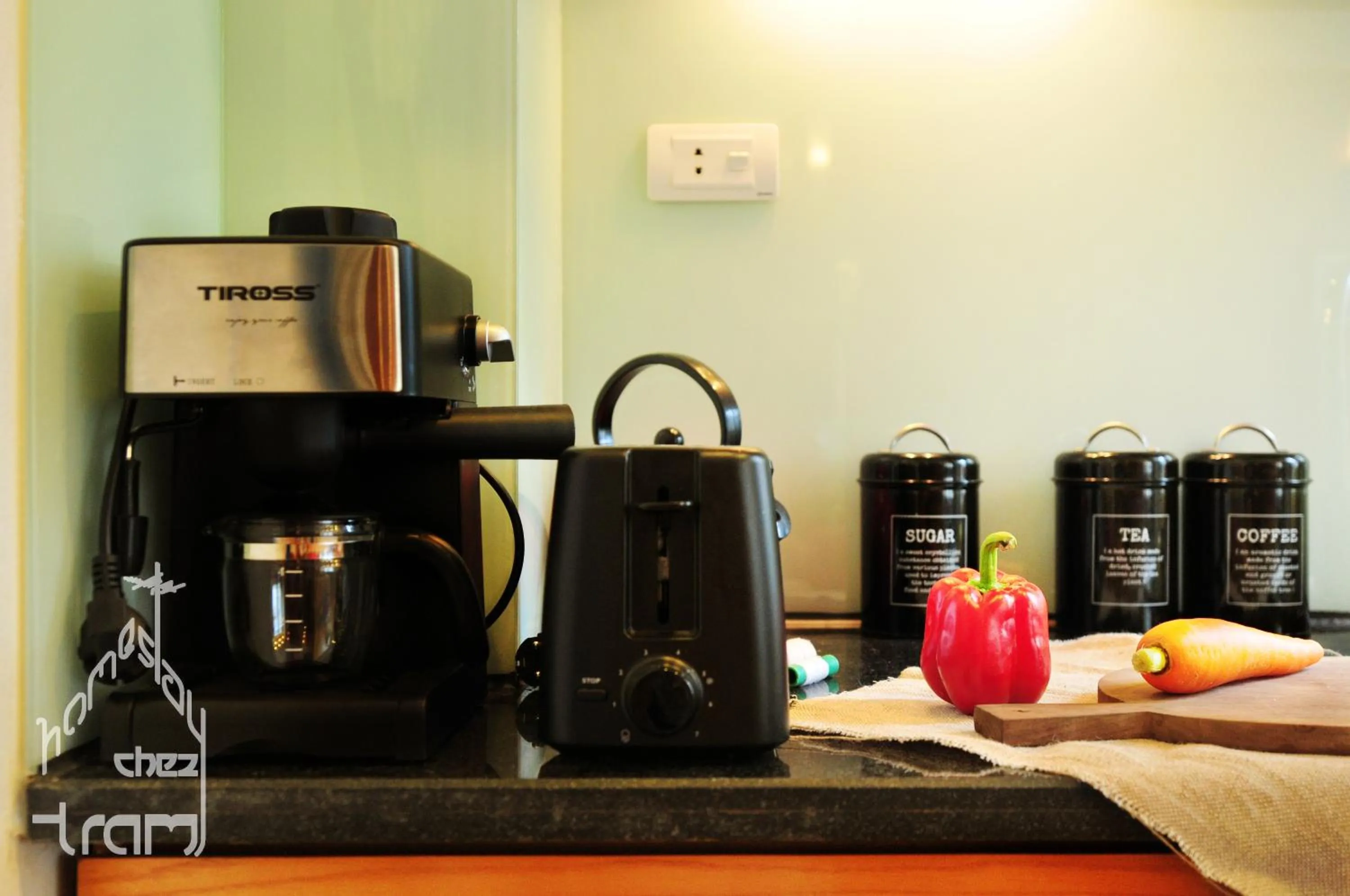 Kitchen or kitchenette in Chez Tram Homestay