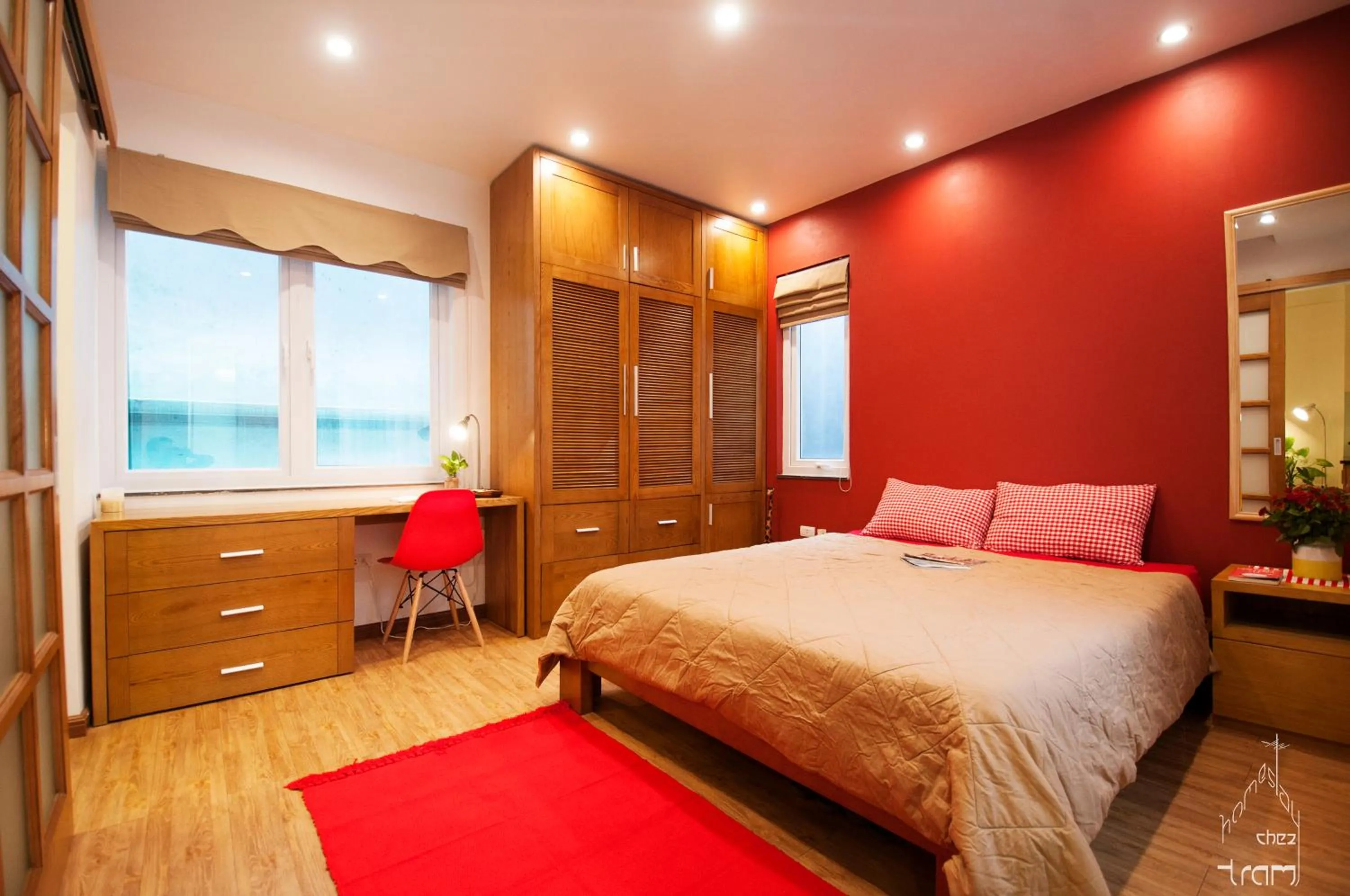 Bed in Chez Tram Homestay