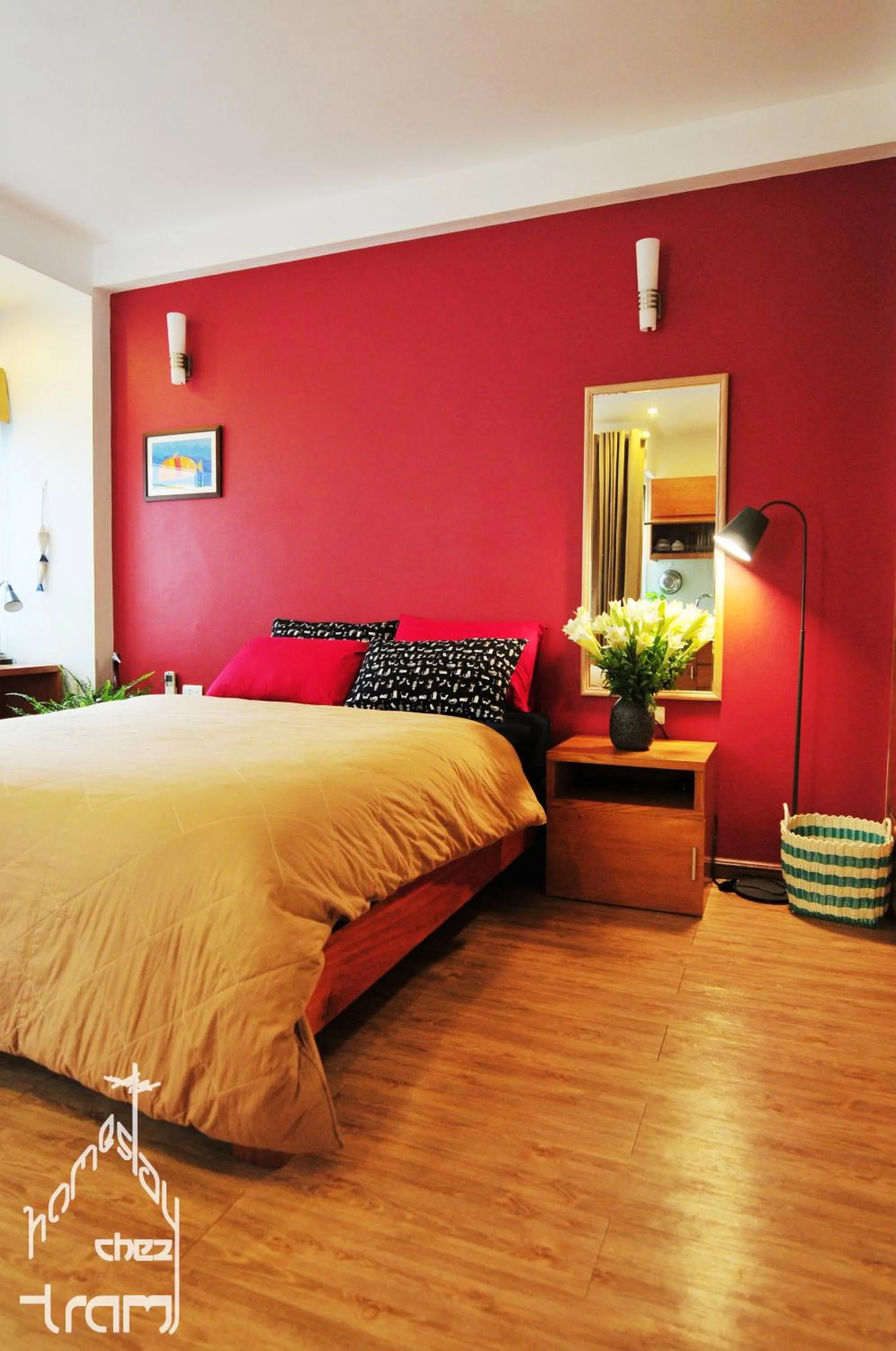 Photo of the whole room, Bed in Chez Tram Homestay