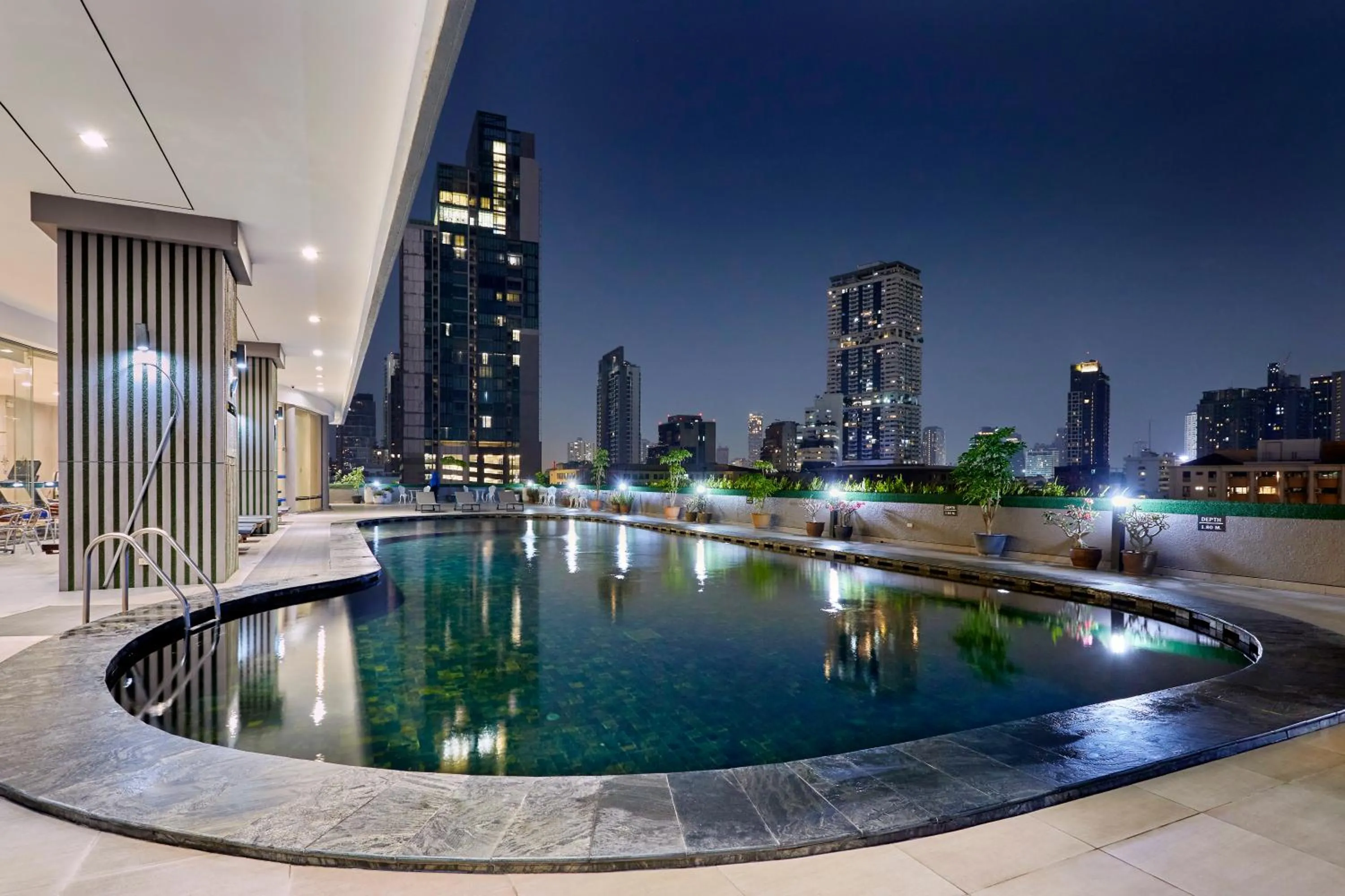 Pool view in The Four Wings Hotel Bangkok