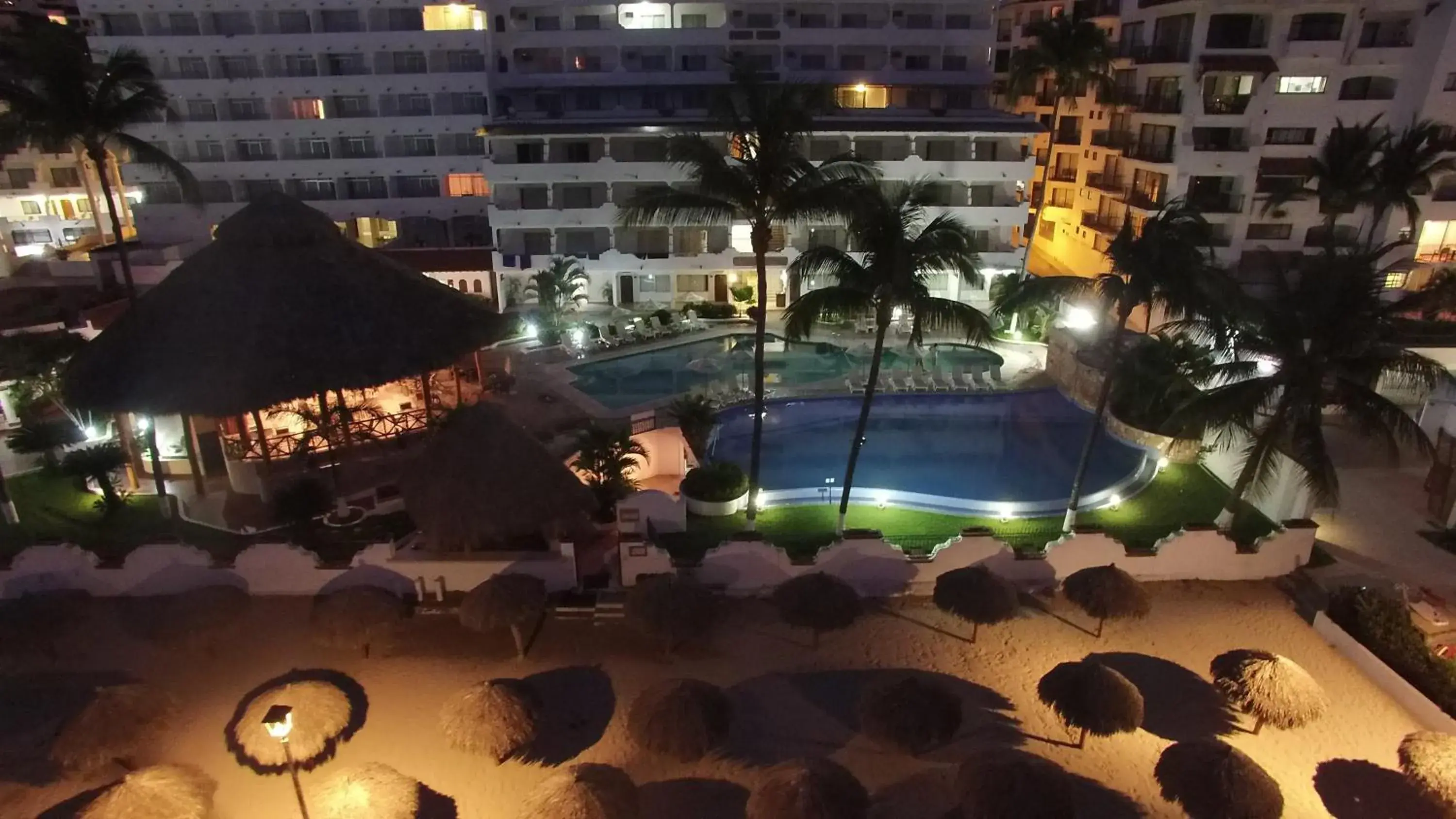 Night, Pool View in Tropicana Hotel Puerto Vallarta