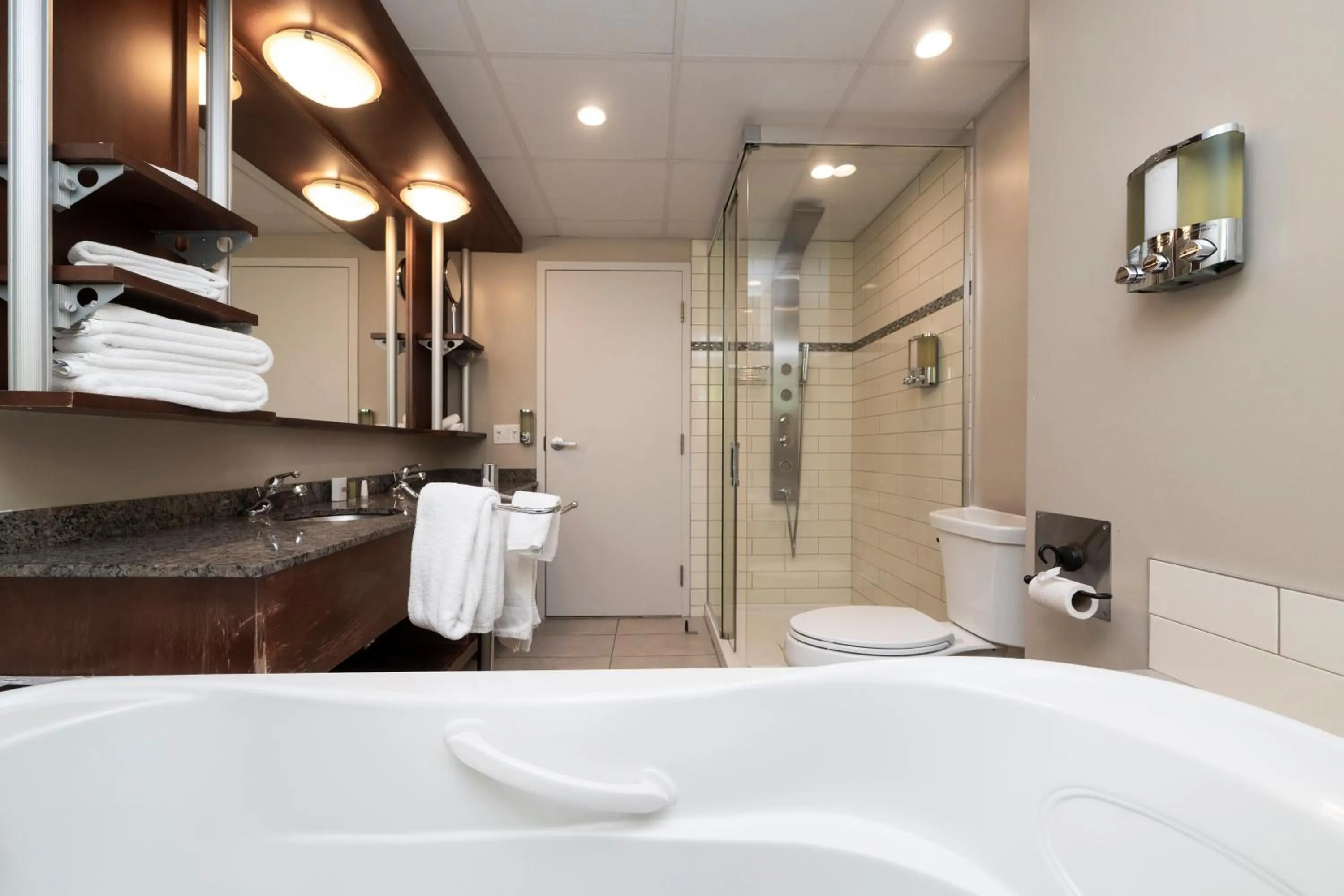 Bathroom in Hôtel & Suites Le Dauphin Québec
