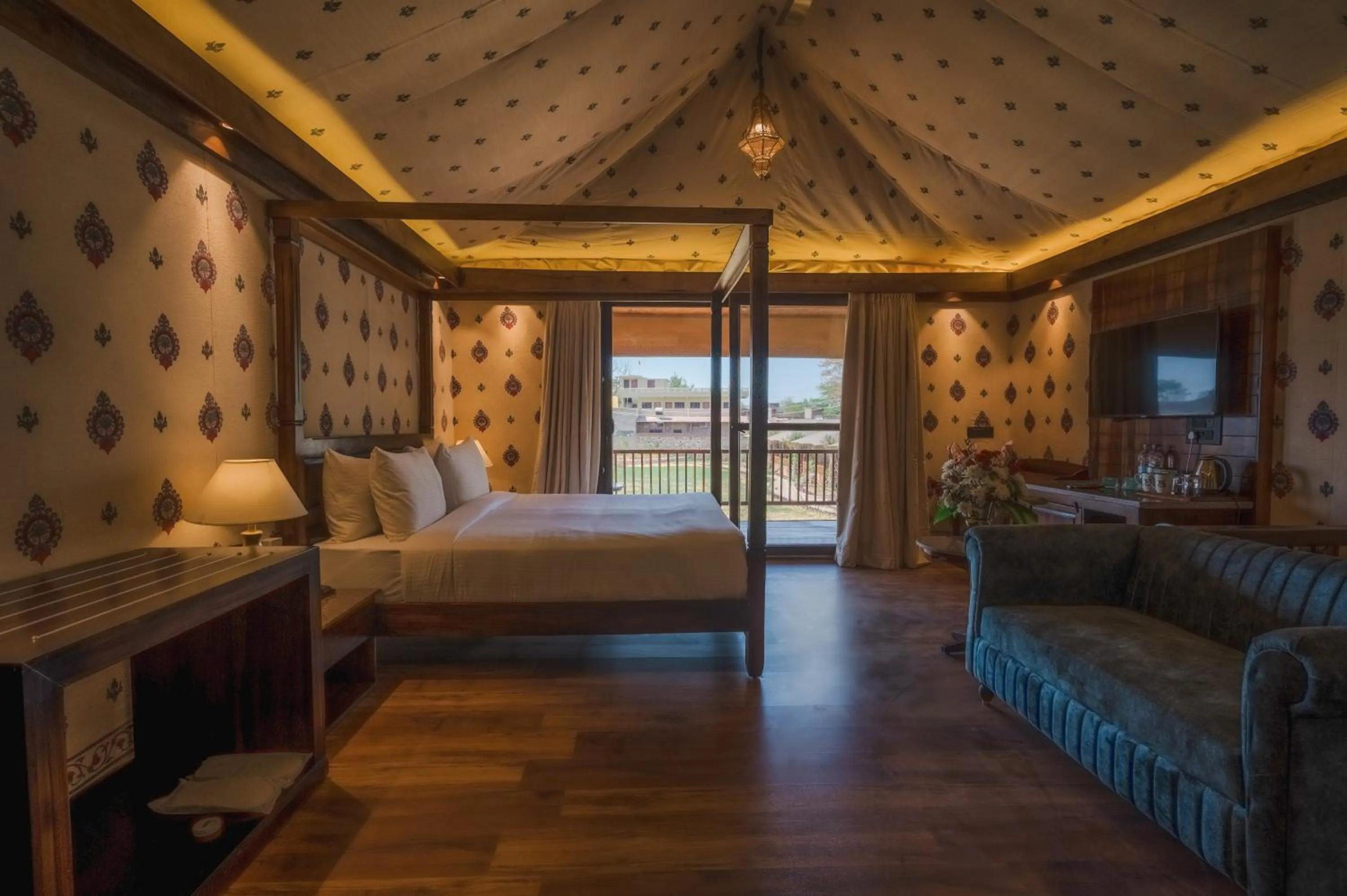 Photo of the whole room, Bed in The Baagh Ananta Elite Ranthambore