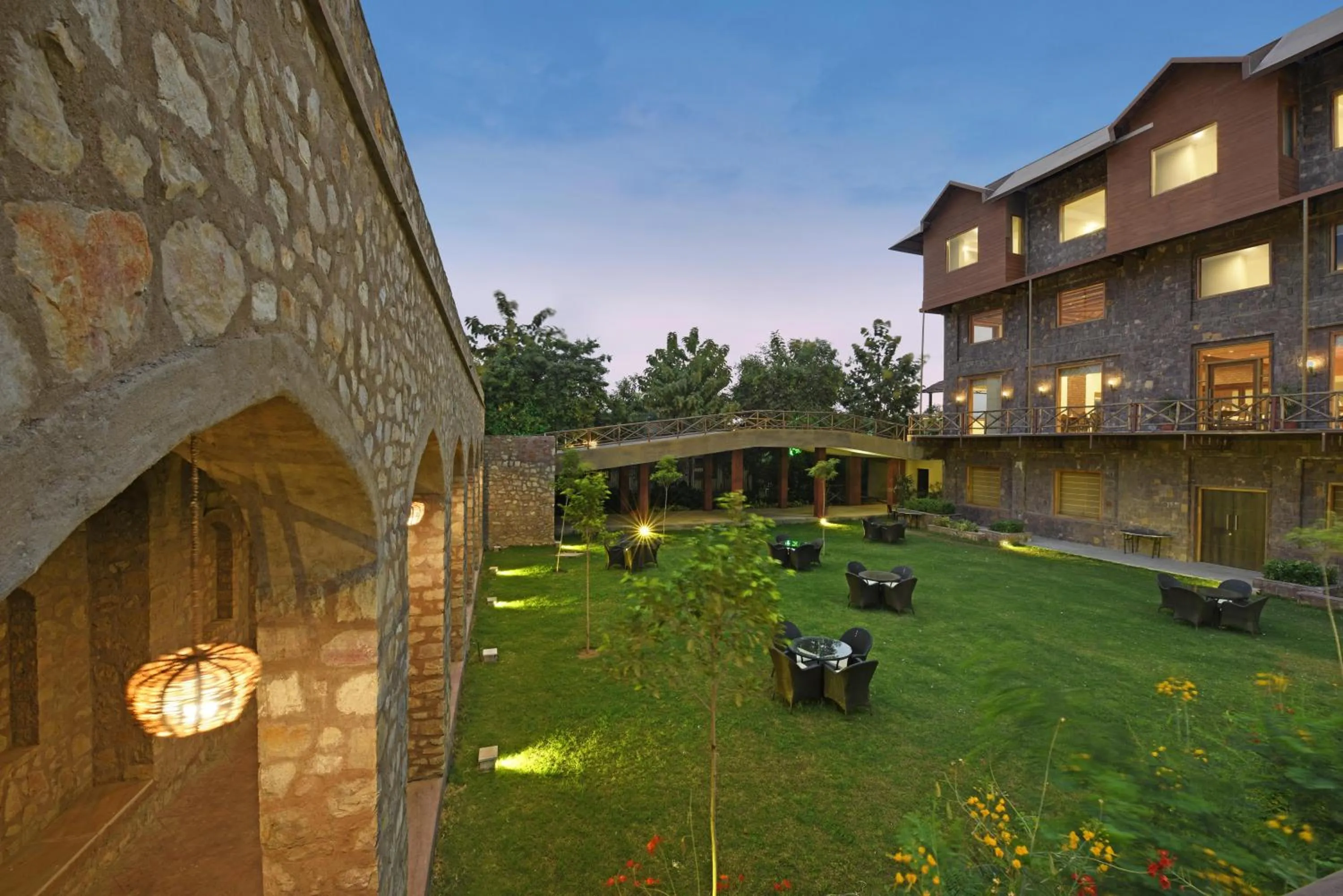 Garden view in The Baagh Ananta Elite Ranthambore