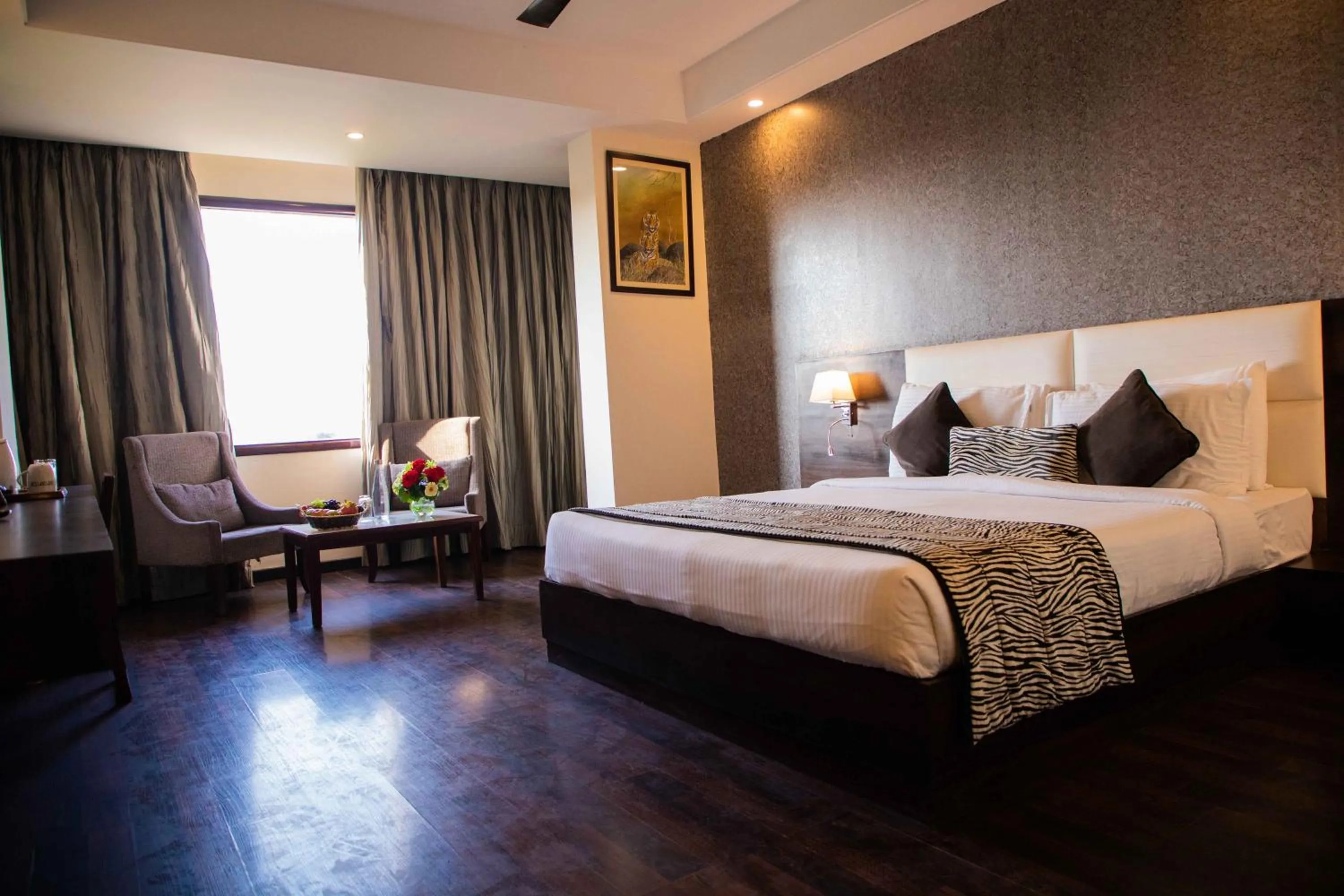 View (from property/room), Bed in The Baagh Ananta Elite Ranthambore