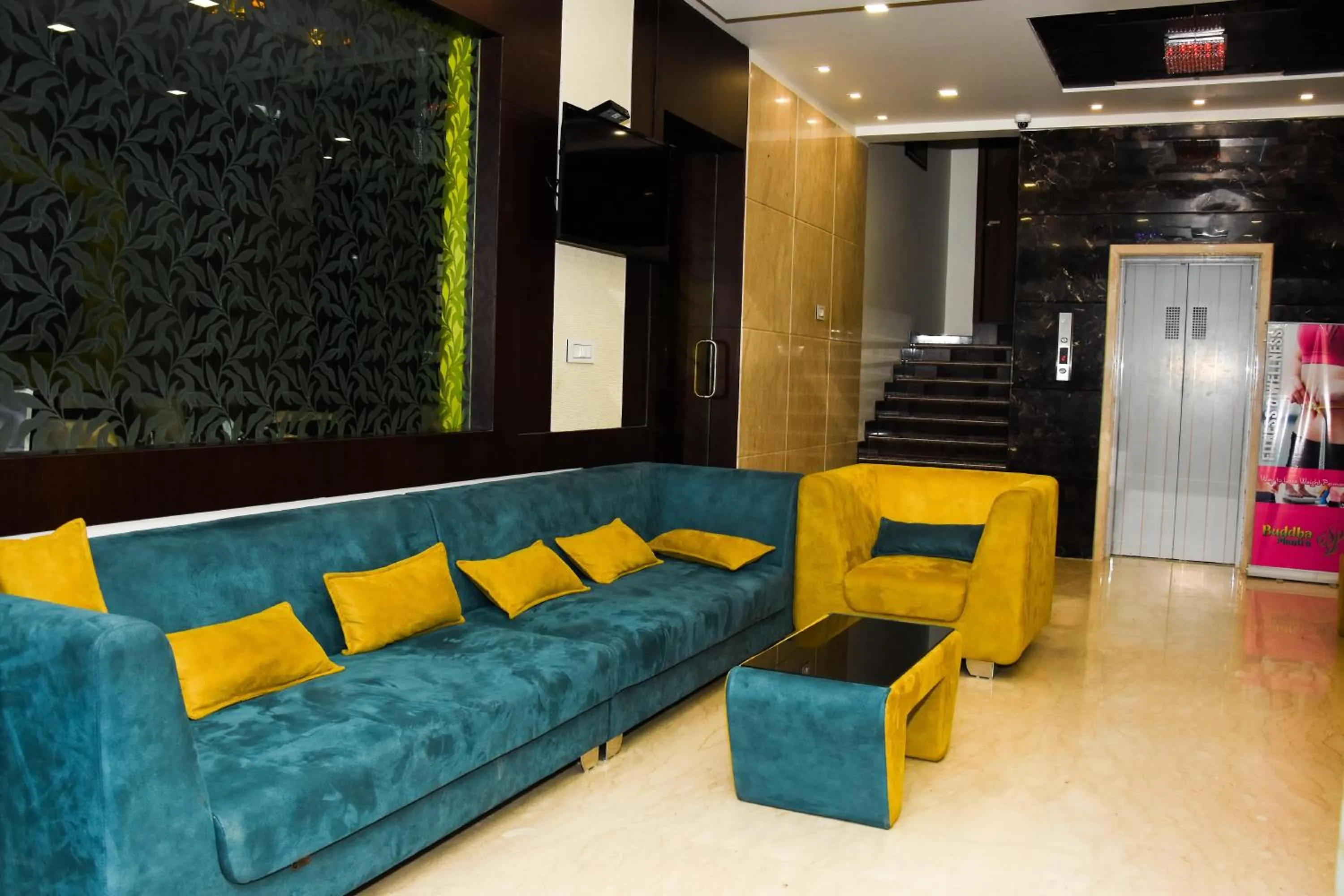 Seating area in Hotel Shyam Palace