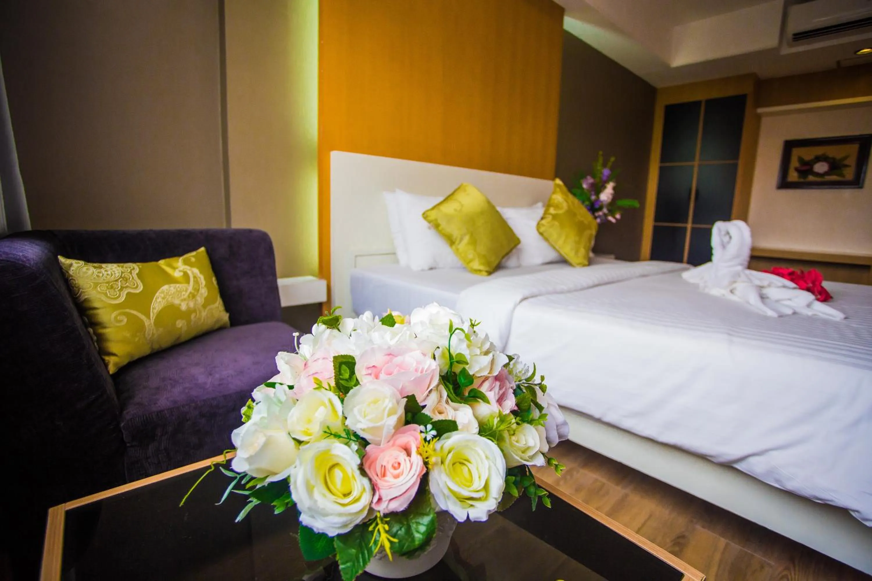 Bed in New Travel Lodge Hotel