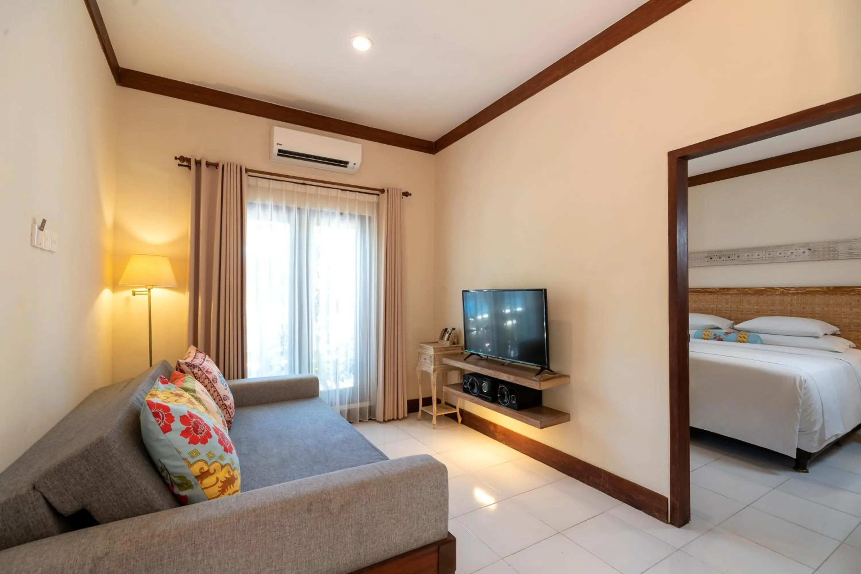 Living room, Bed in Rama Residence Seminyak