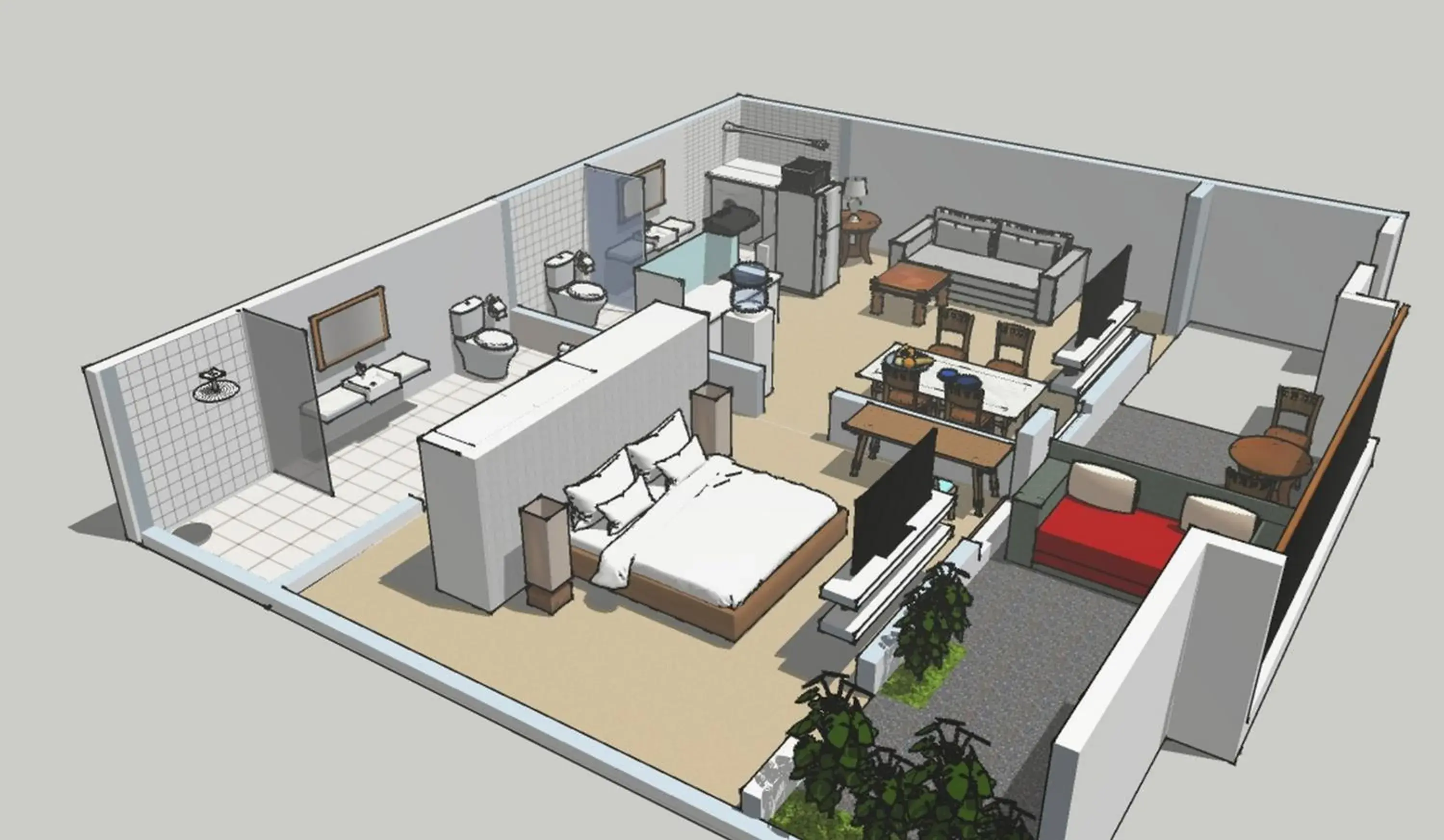 Photo of the whole room in Rama Residence Seminyak Photo of the whole room in Rama Residence Seminyak