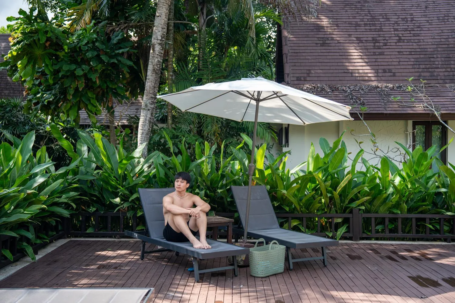 sunbed in Barali Beach Resort Koh Chang