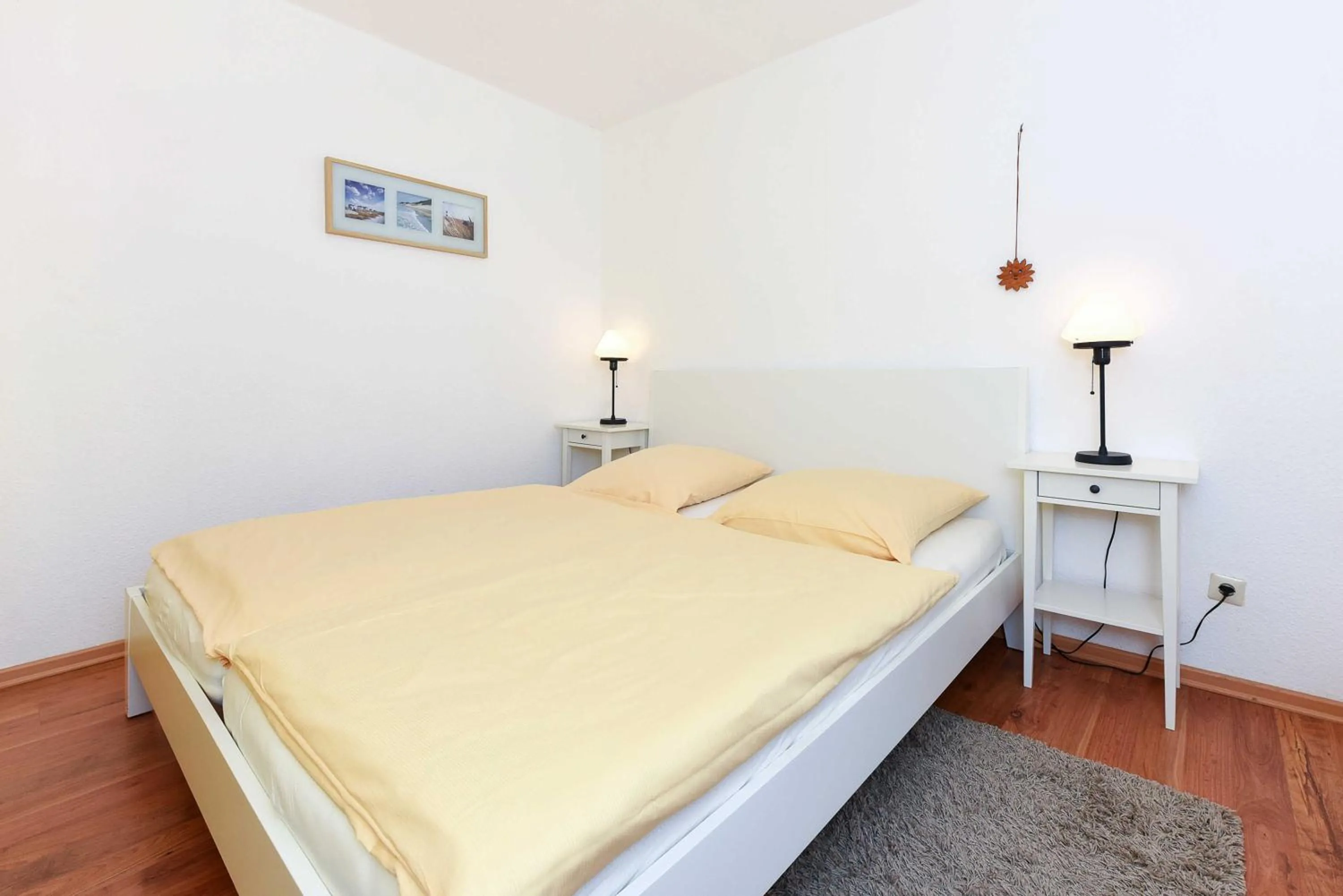 Bed in Ferienhaus Koje