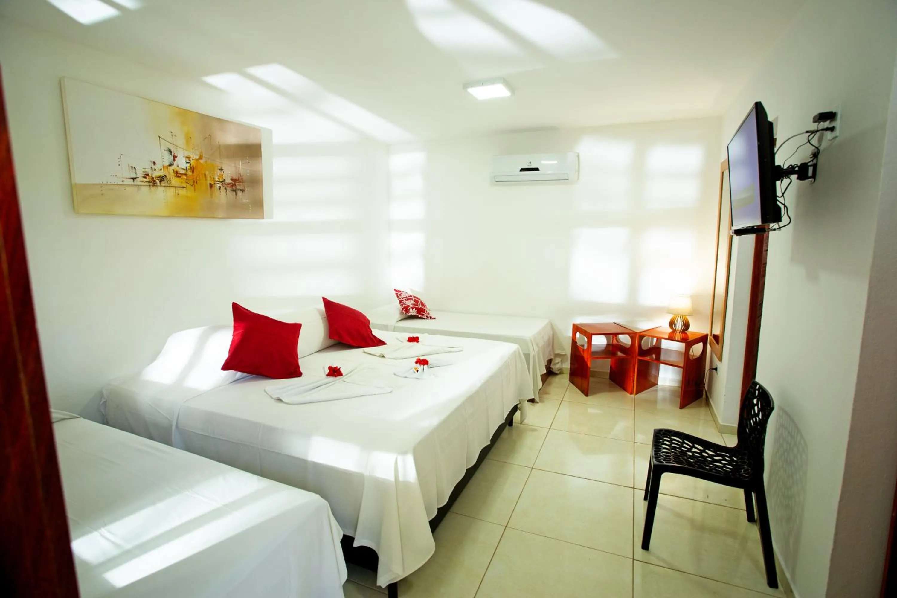 View (from property/room), Bed in Pousada Villa Caju