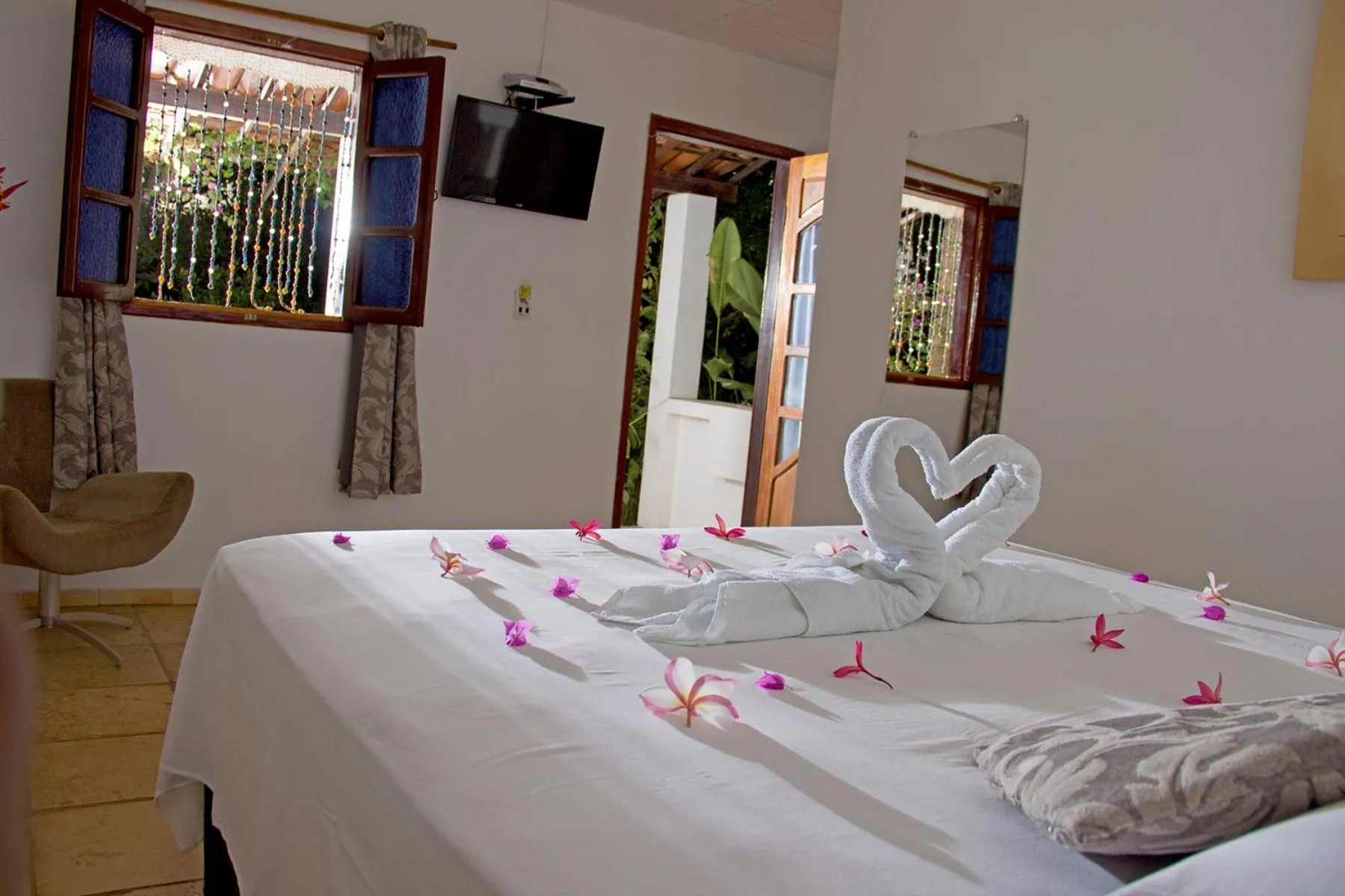 Bed in Pousada Villa Caju