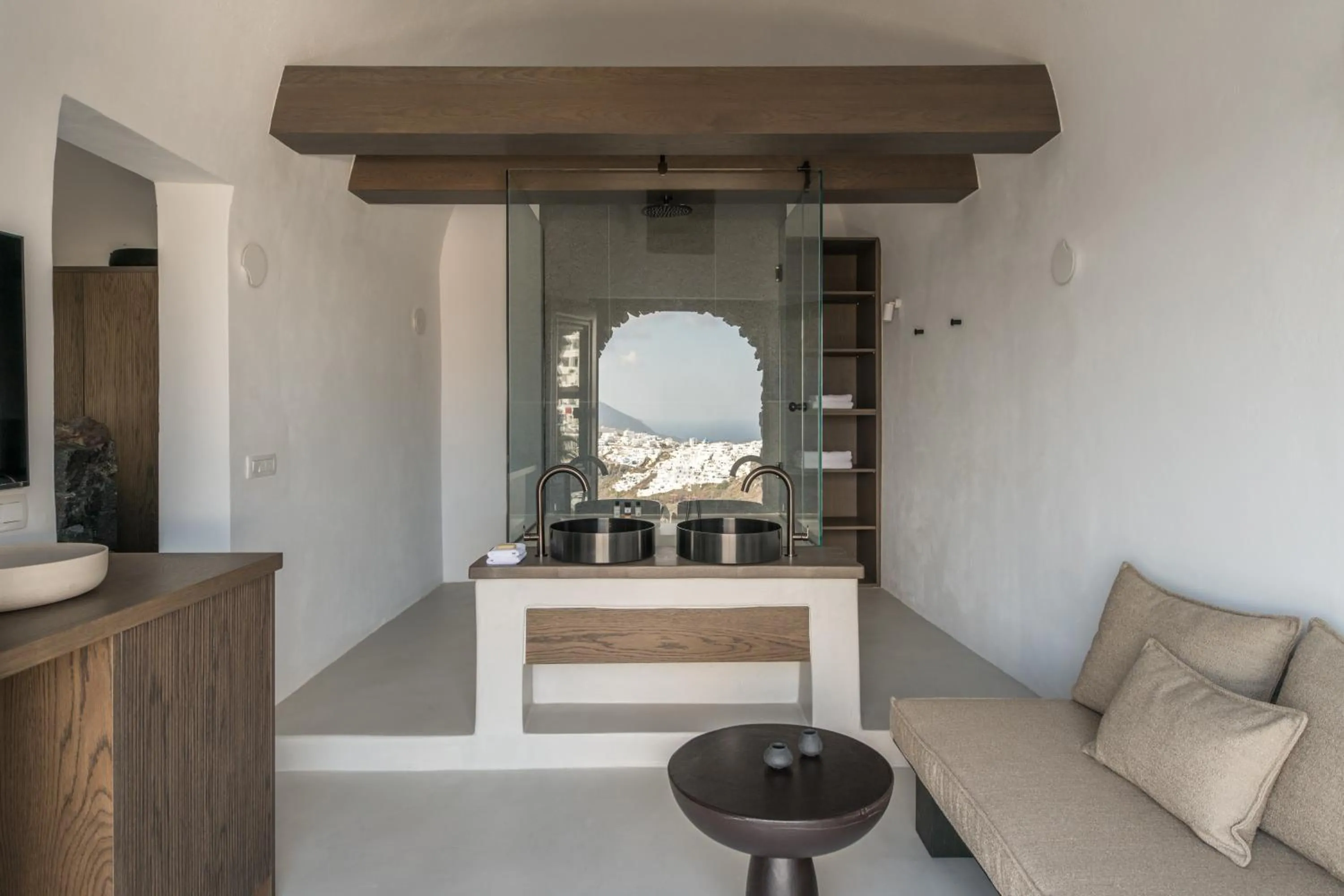 Seating area in Honeymoon Petra Villas