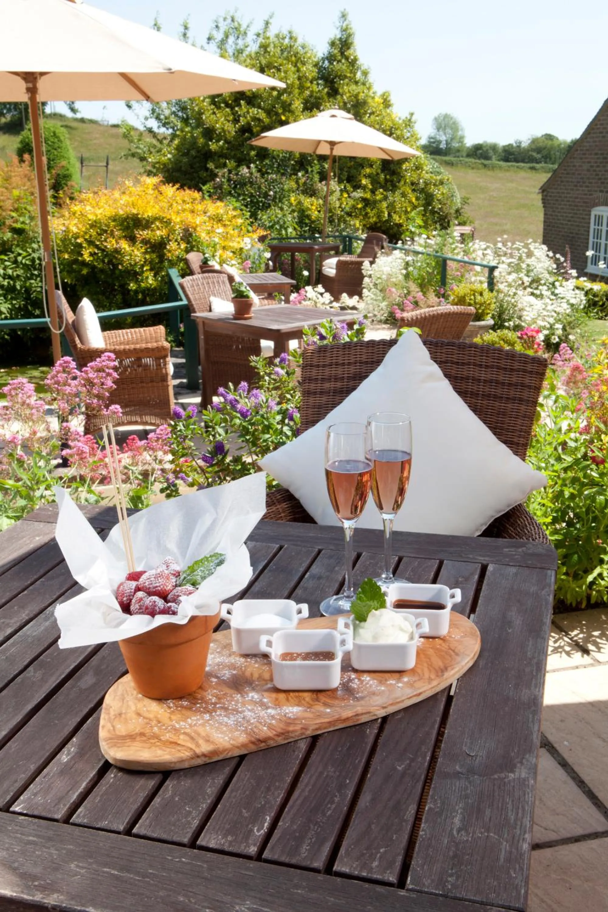Patio in Yalbury Cottage