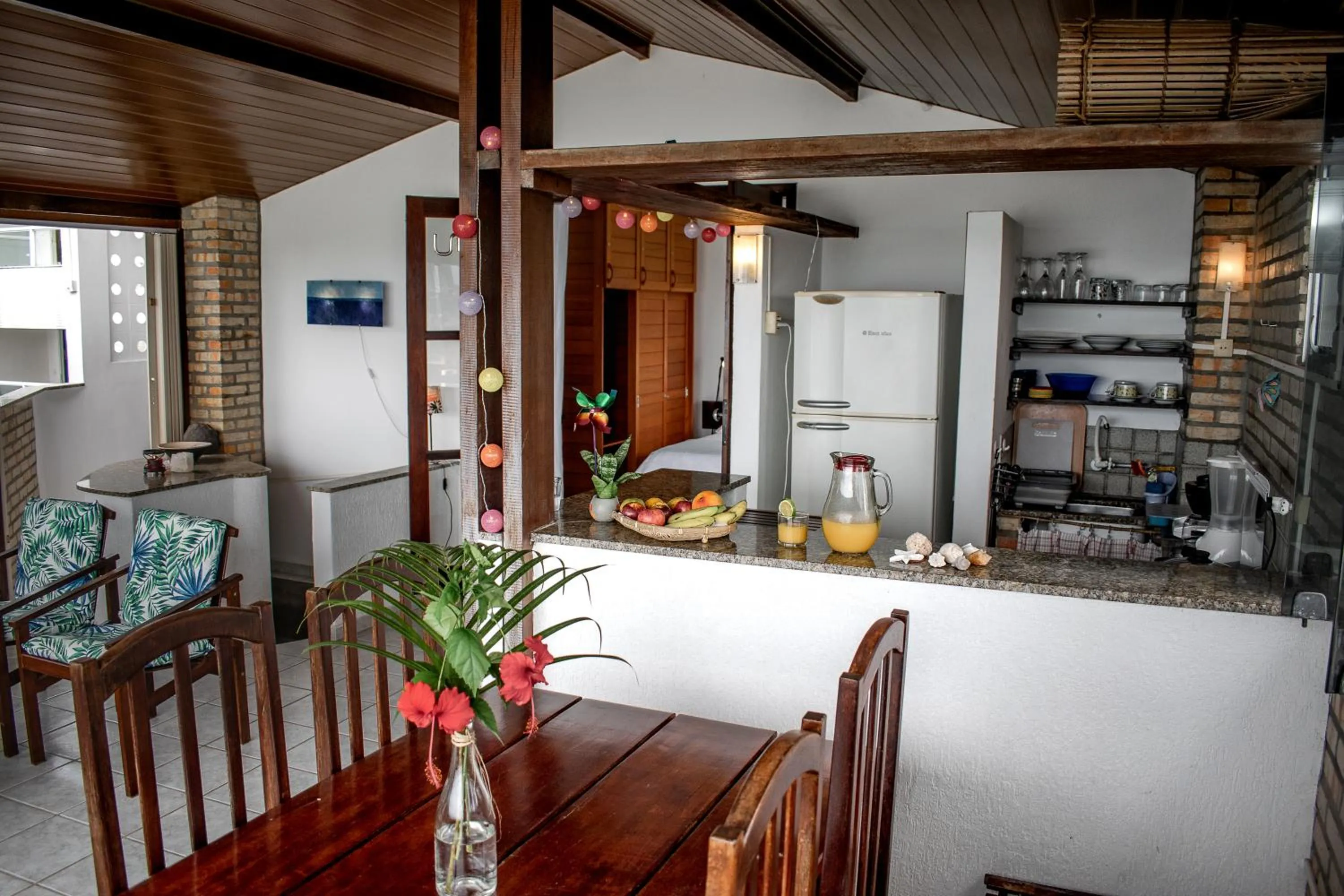 Kitchen or kitchenette in Hotel Pousada Estacao Do Sol Natal
