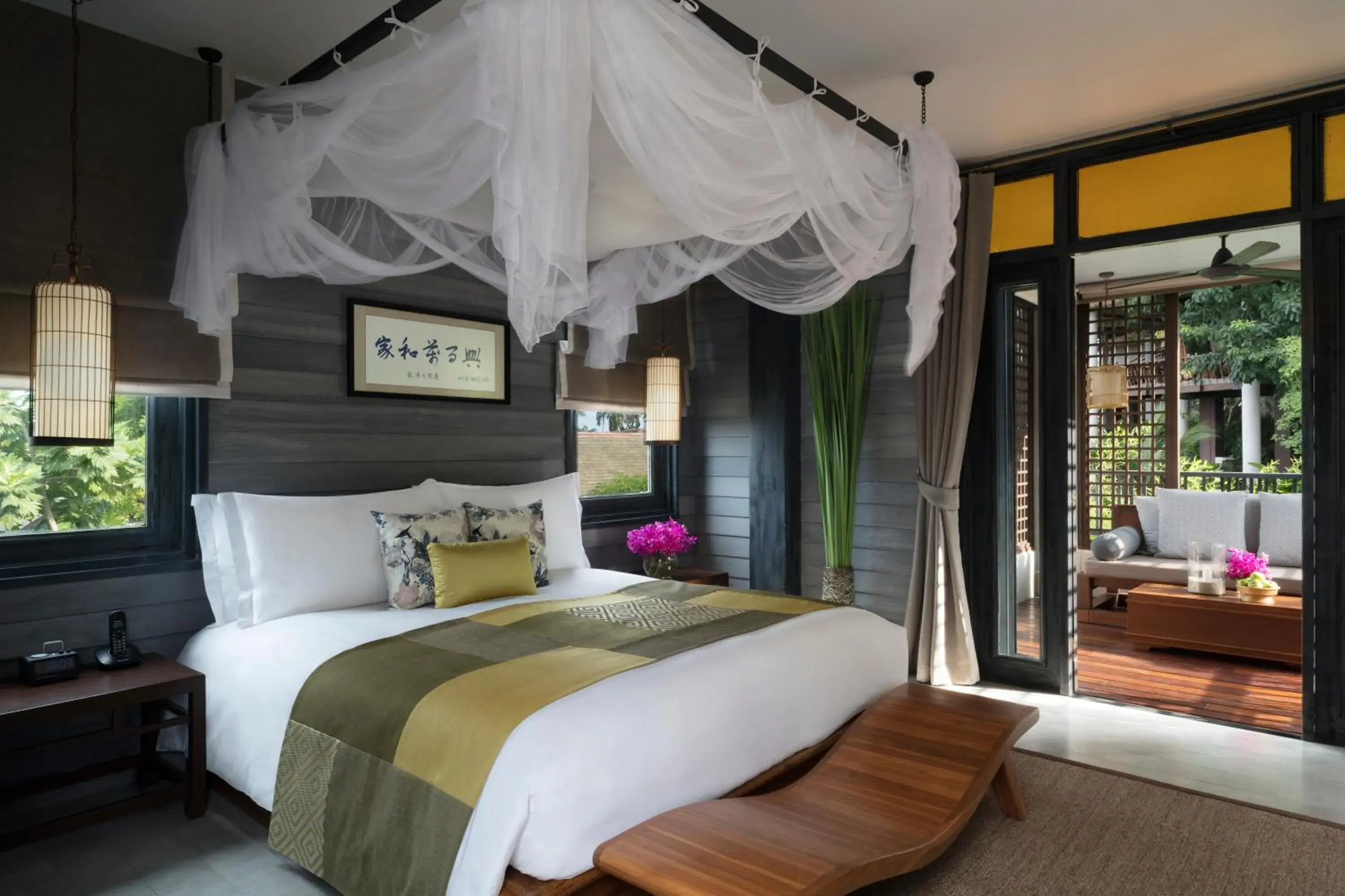 Bed in Anantara Lawana Koh Samui Resort Bed in Anantara Lawana Koh Samui Resort