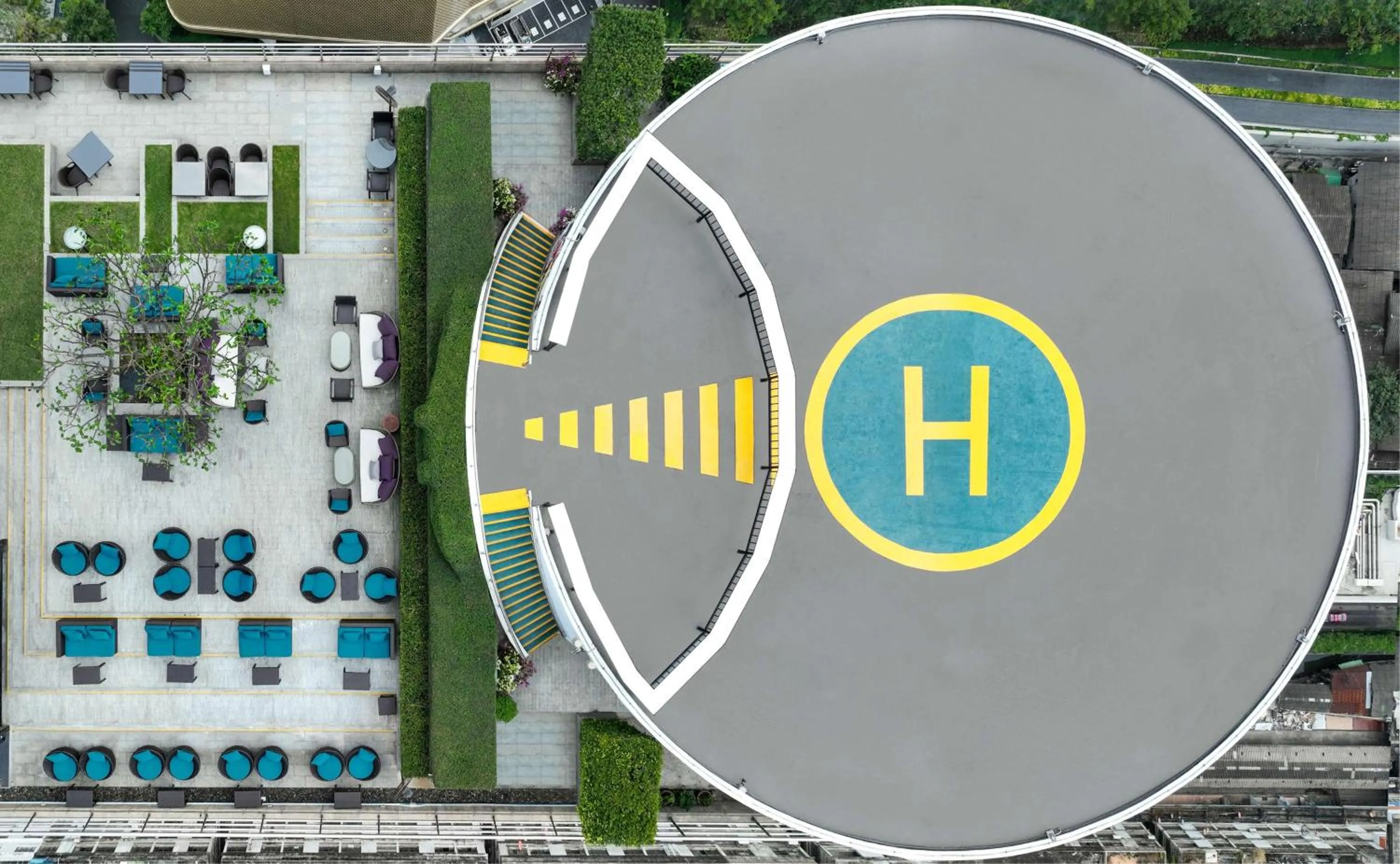 Bird's eye view in Millennium Hilton Bangkok