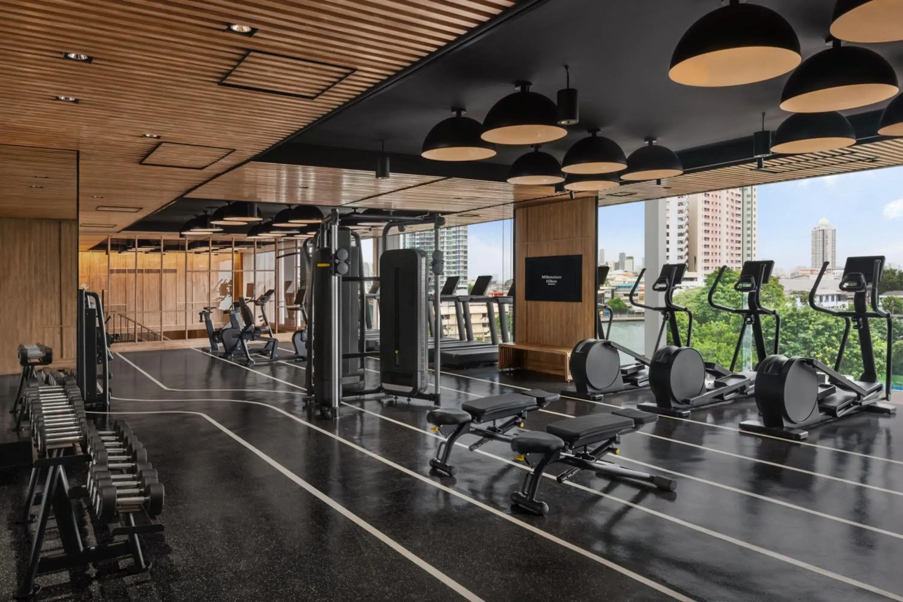 Fitness centre/facilities in Millennium Hilton Bangkok Fitness centre/facilities in Millennium Hilton Bangkok