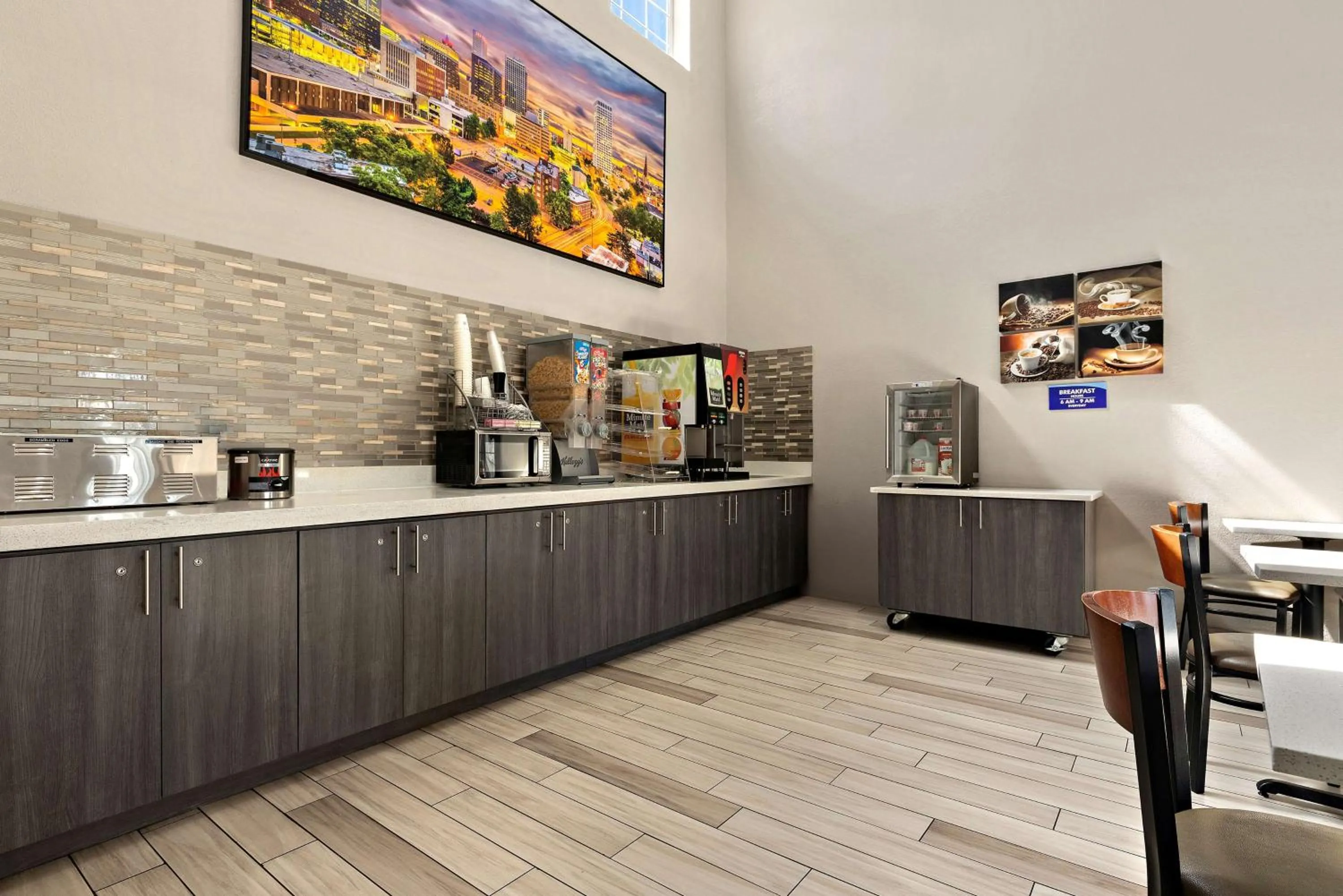 Breakfast in SureStay Plus Hotel by Best Western Tulsa East