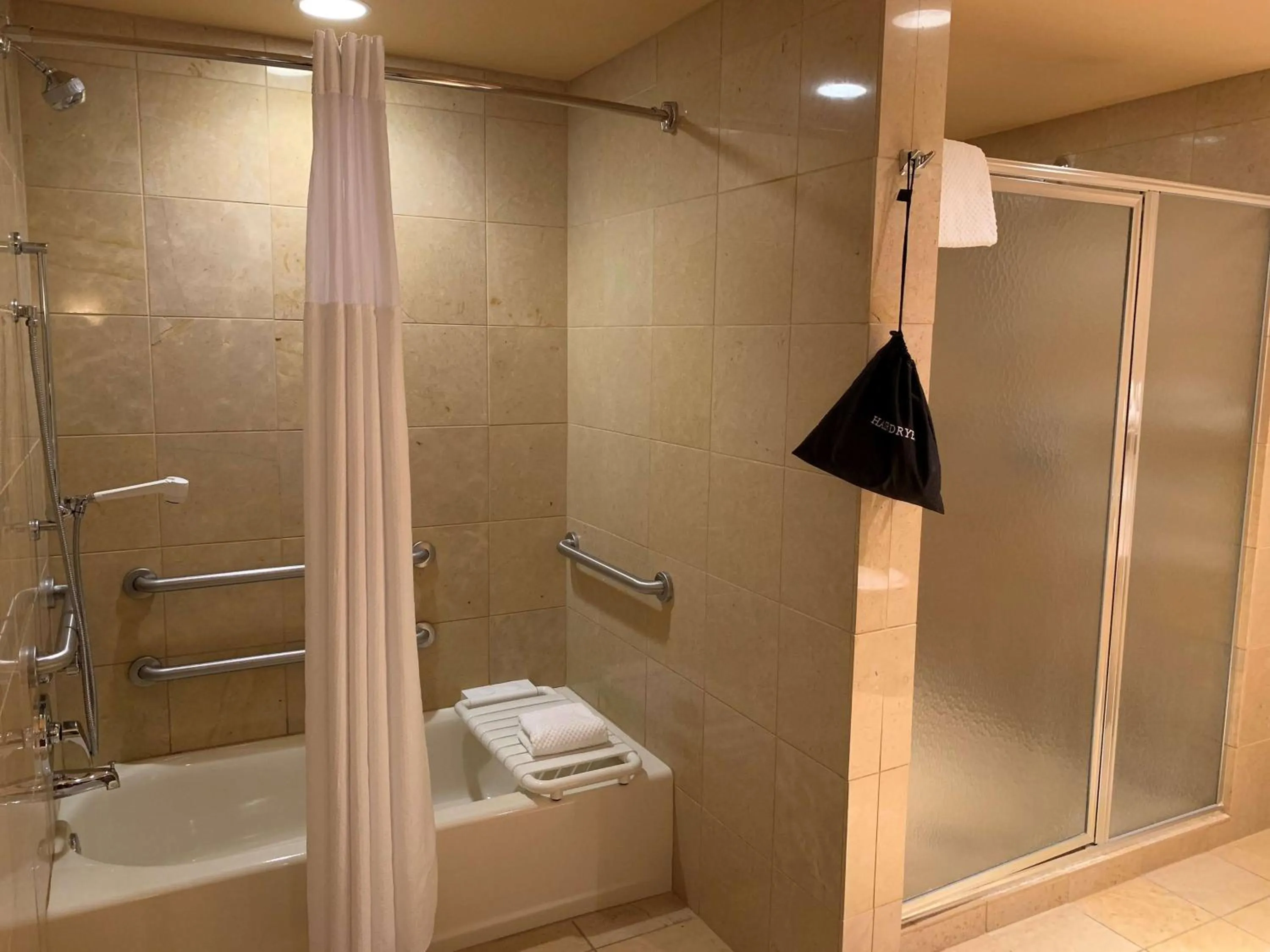 Bathroom in Embassy Suites East Peoria Hotel and Riverfront Conference Center