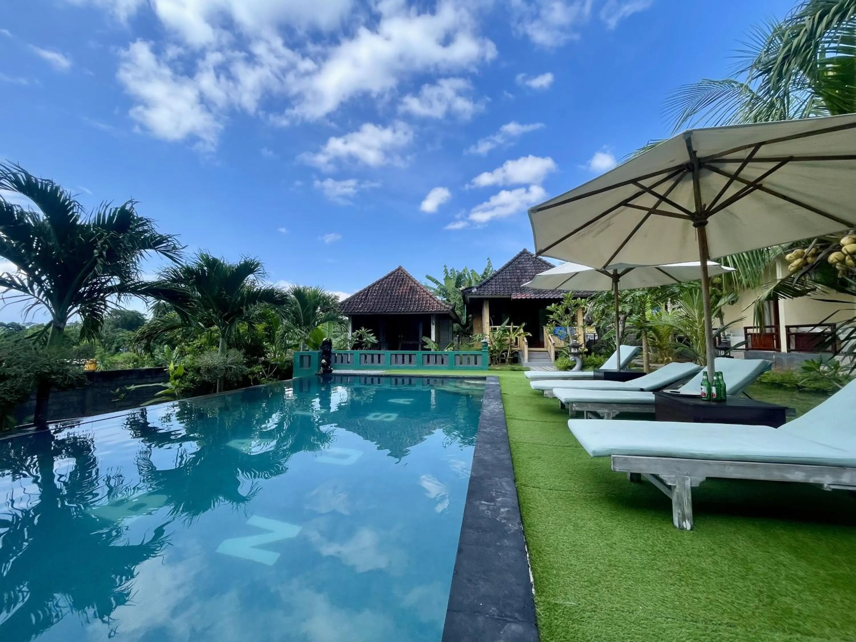 Pool view in Bali Nusa Cottage
