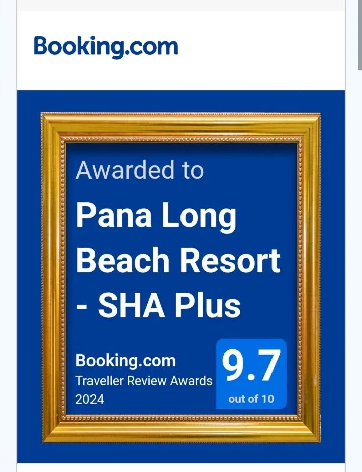 Certificate/Award in Pana Long Beach Resort - SHA Plus