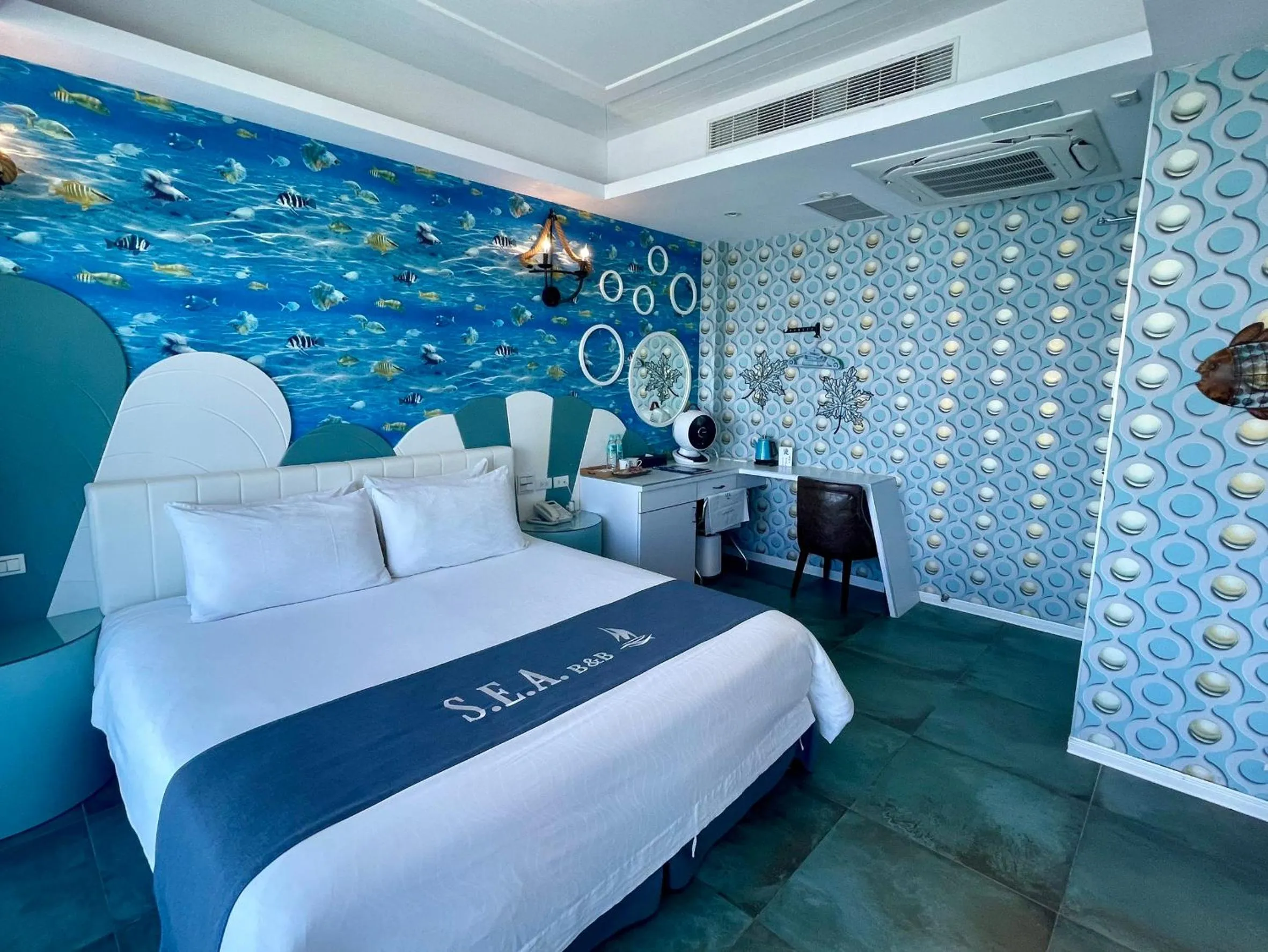 Bed in Hualien S.E.A. B&B