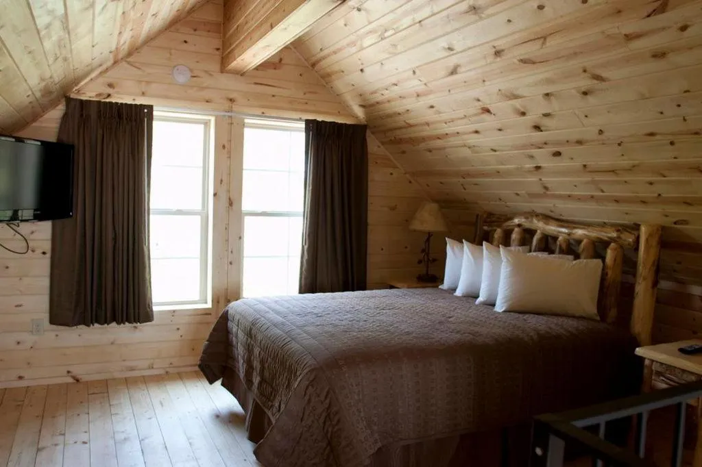 Bedroom, Bed in Cabins of Mackinac & Lodge
