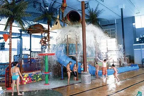 Aqua park in Cabins of Mackinac & Lodge