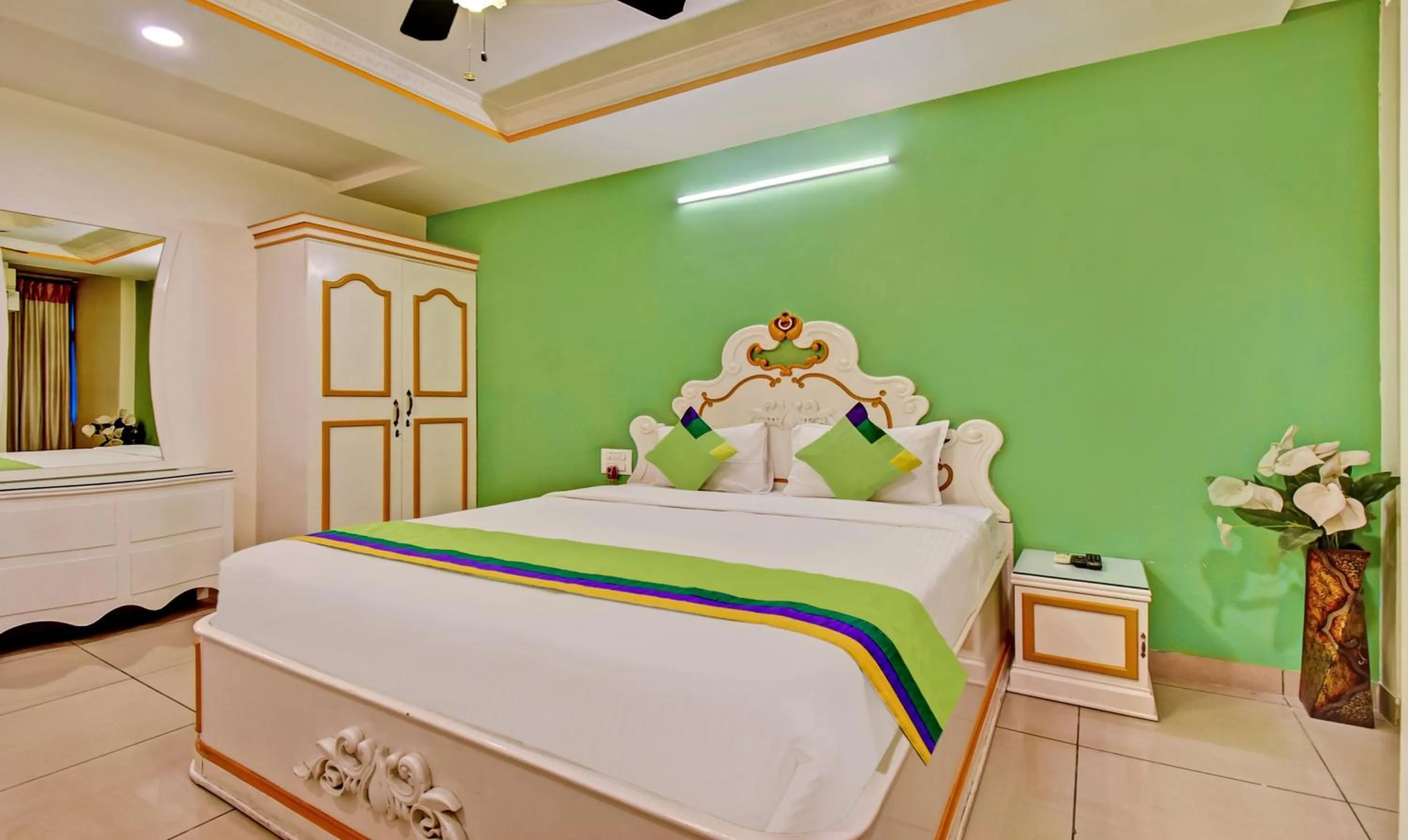 Bedroom, Bed in Treebo Raj Elegance Manyata Tech Park