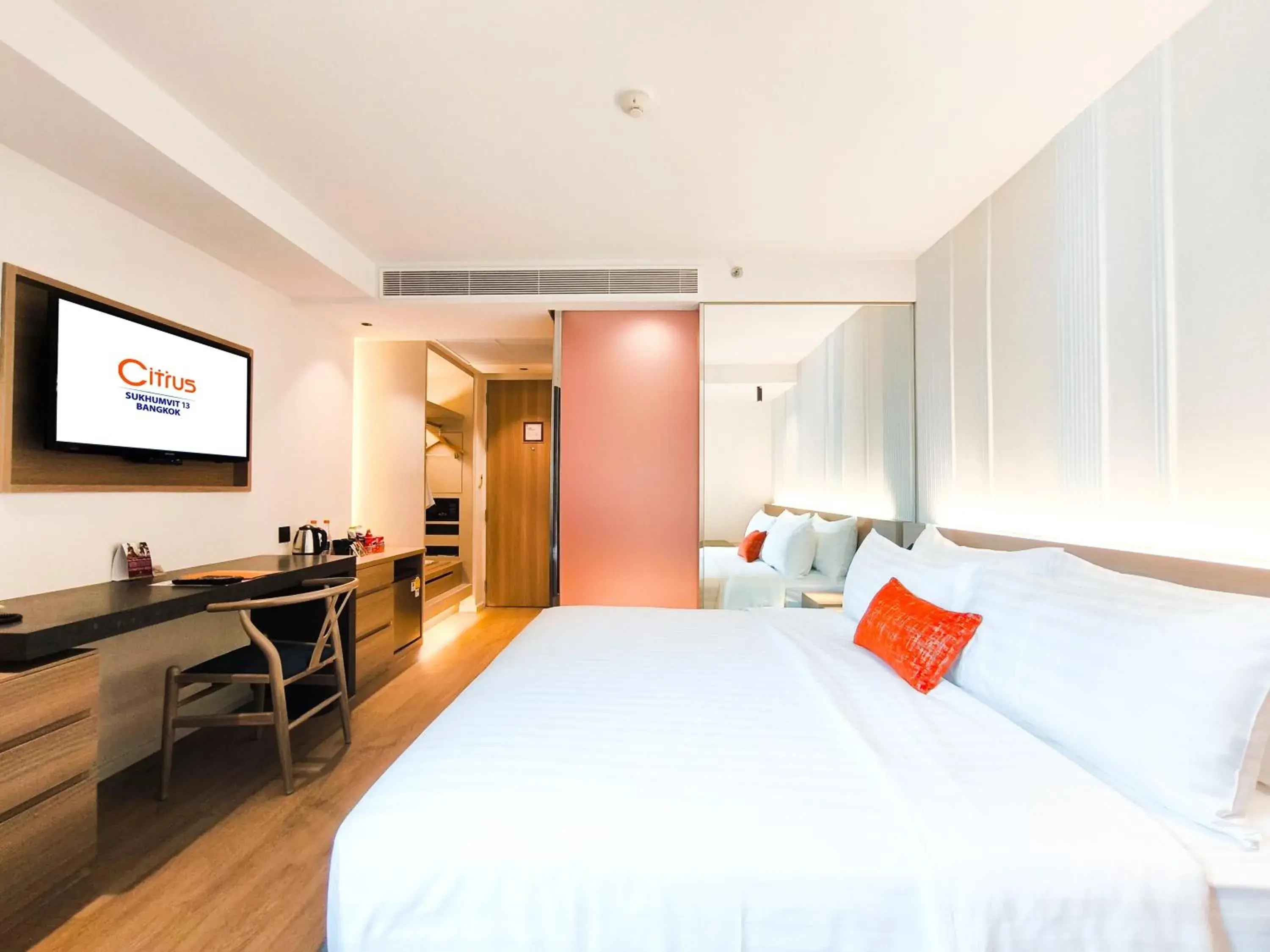 Bedroom, Bed in Citrus Sukhumvit 13 Nana Bangkok by Compass Hospitality - Newly Renovated Bedroom, Bed in Citrus Sukhumvit 13 Nana Bangkok by Compass Hospitality - Newly Renovated