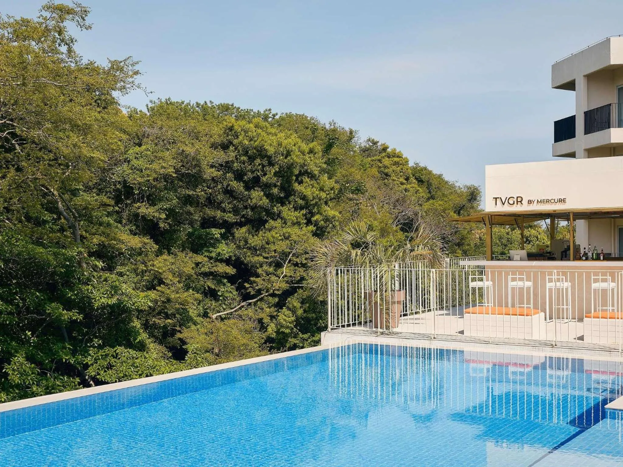 Pool view in Mercure Ambassador Jeju