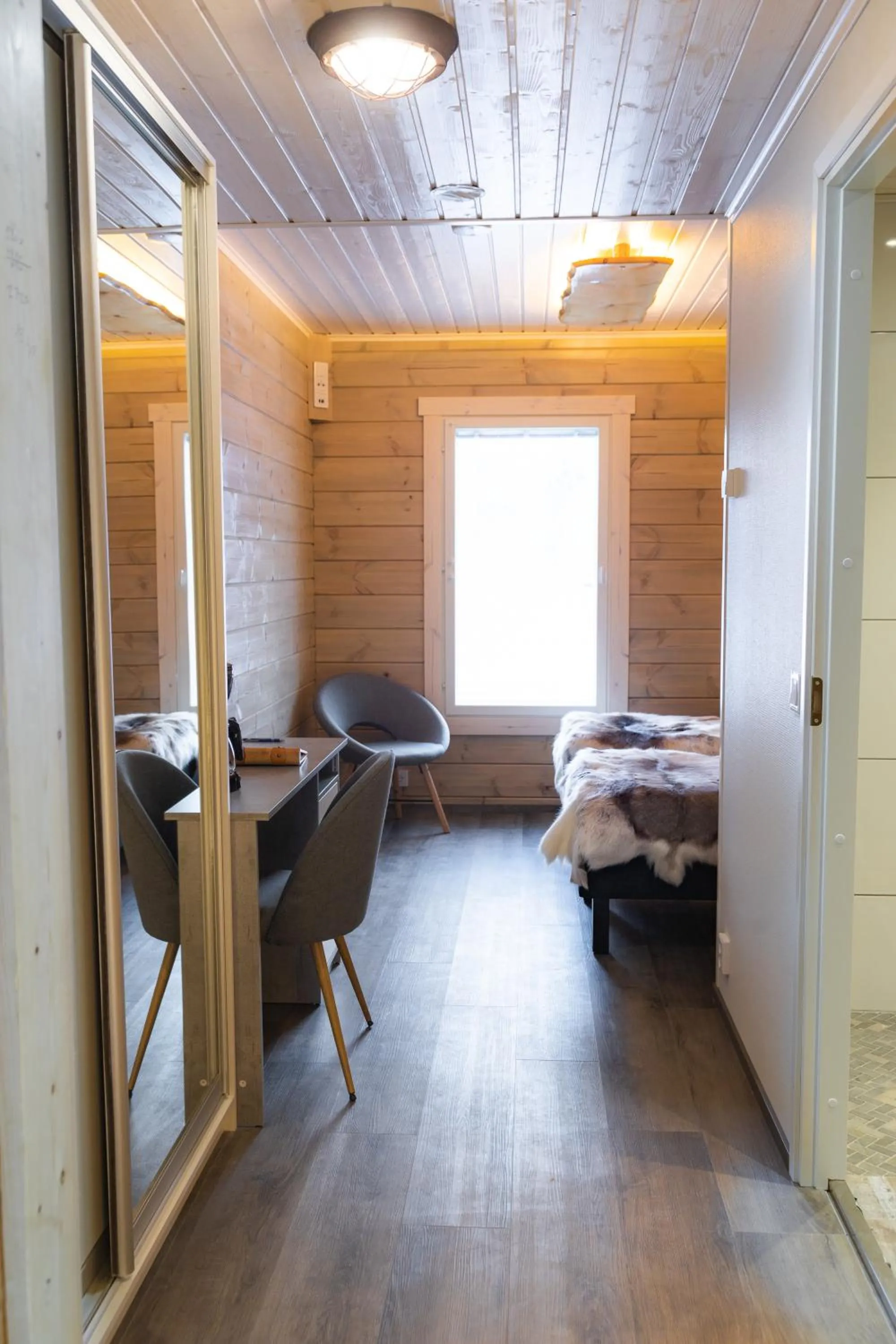 Coffee/tea facilities, Bed in Tankavaara Gold Village