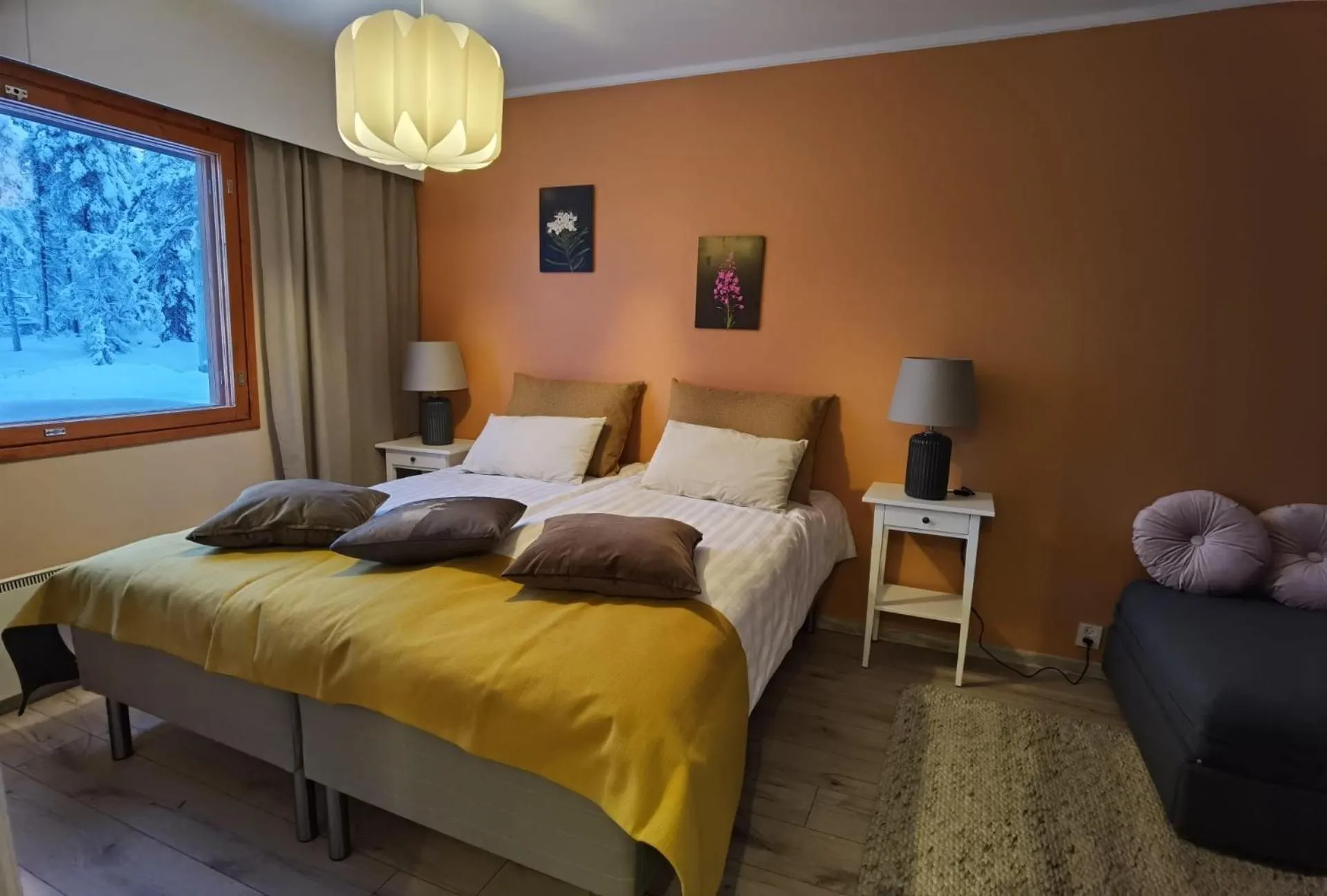 Bed in Tankavaara Gold Village