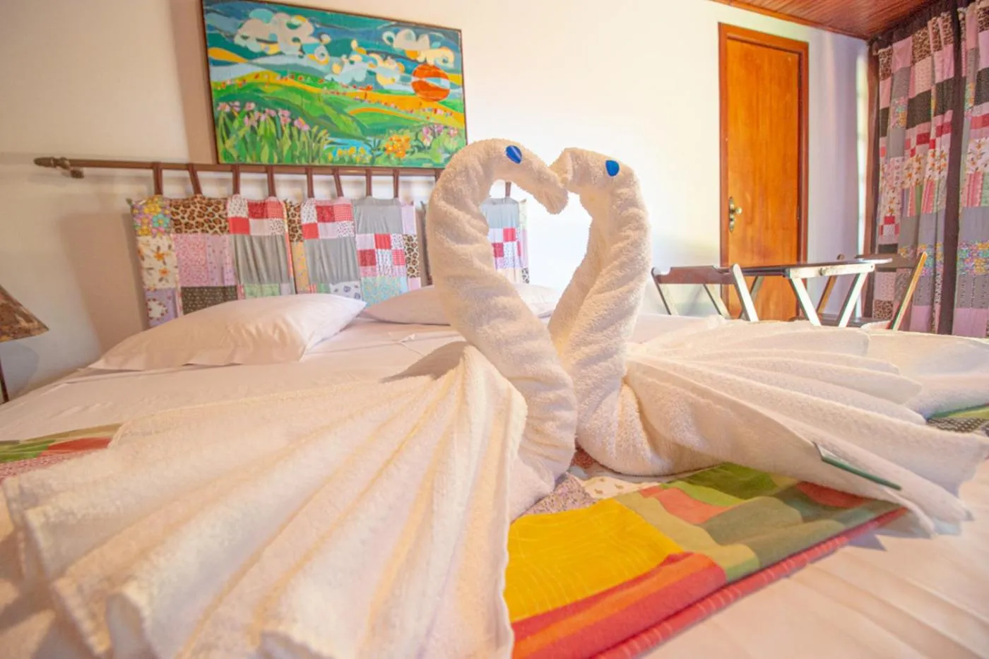 Decorative detail, Bed in Hotel Pousada Arizona