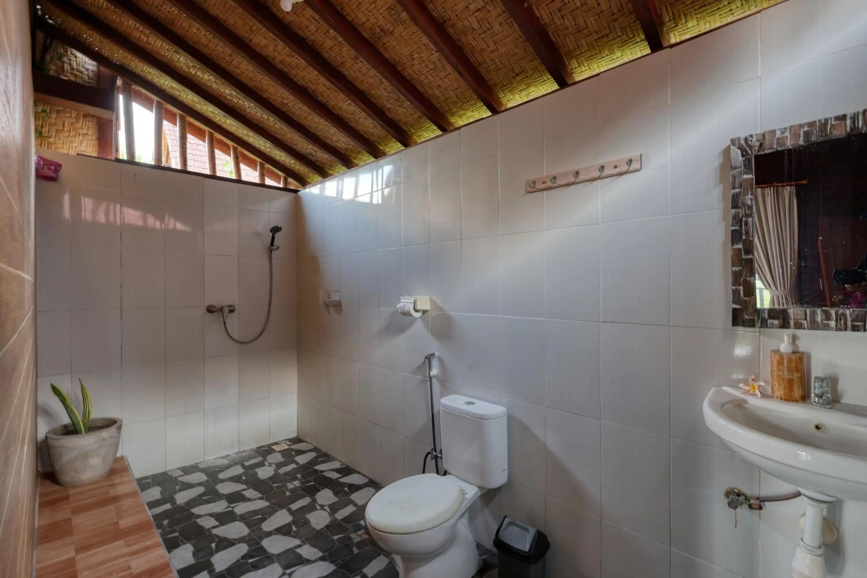 Shower in Bataran Garden Cottage