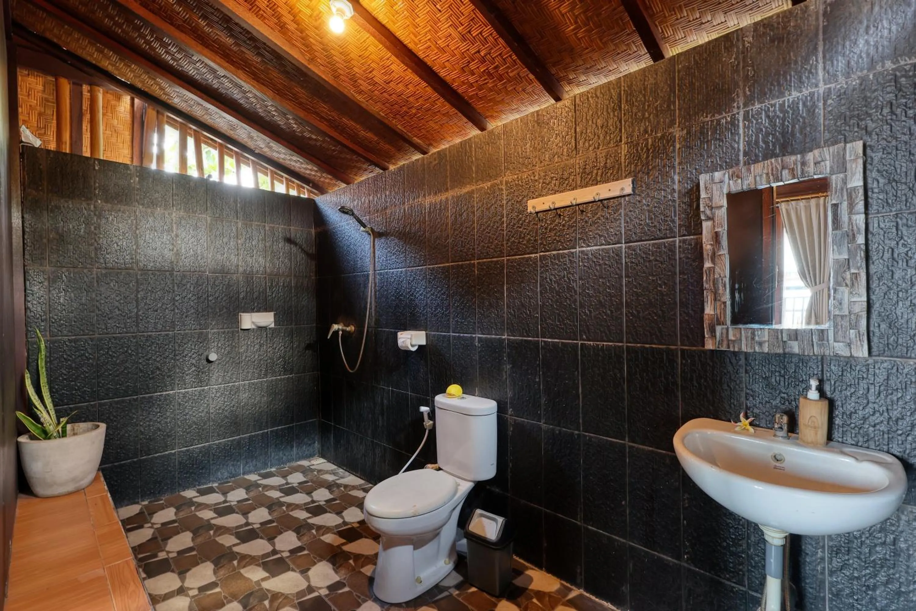 Shower in Bataran Garden Cottage