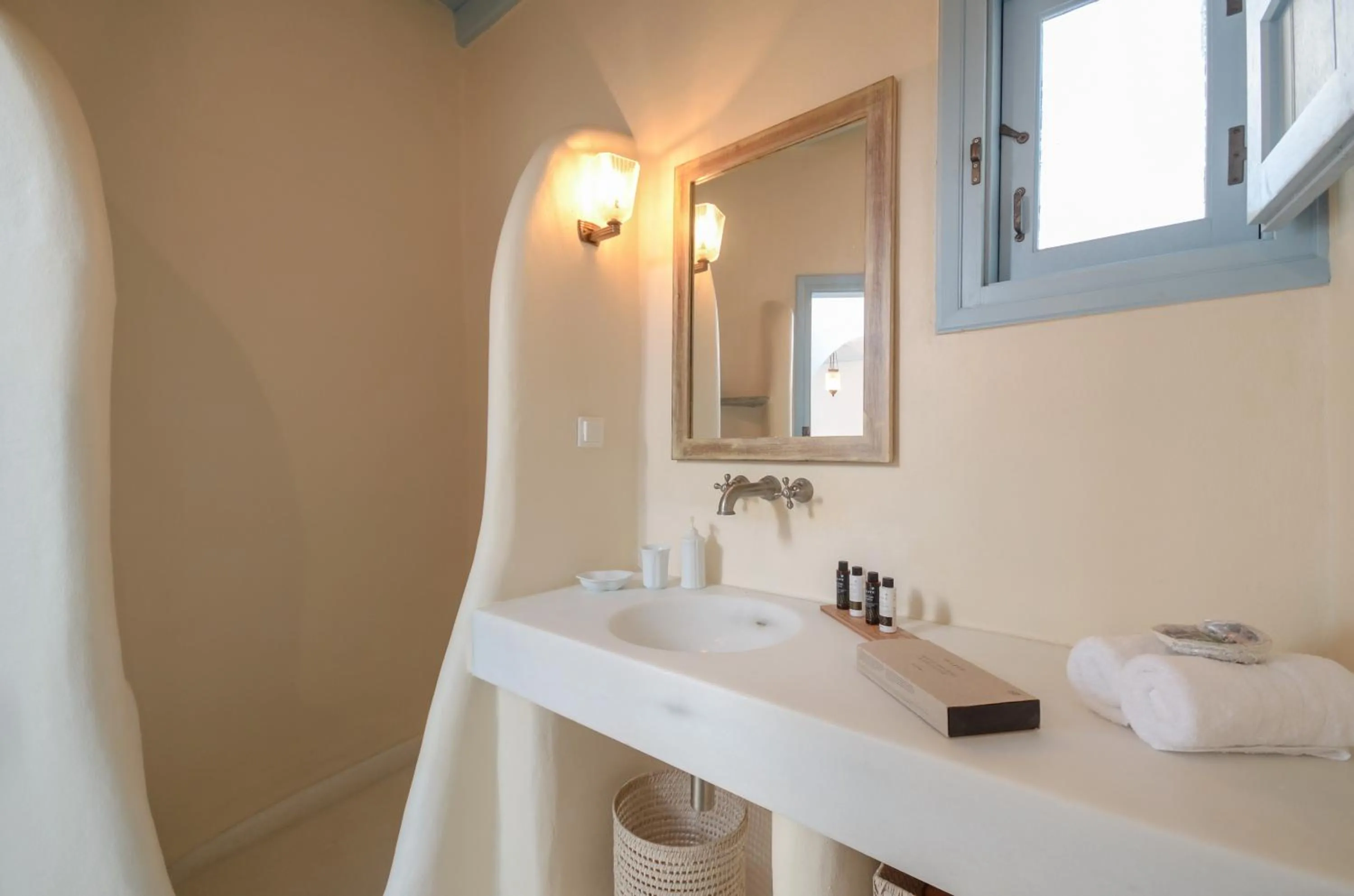 Bathroom in Unique Beachfront Cycladic Villa @ Agios Prokopios