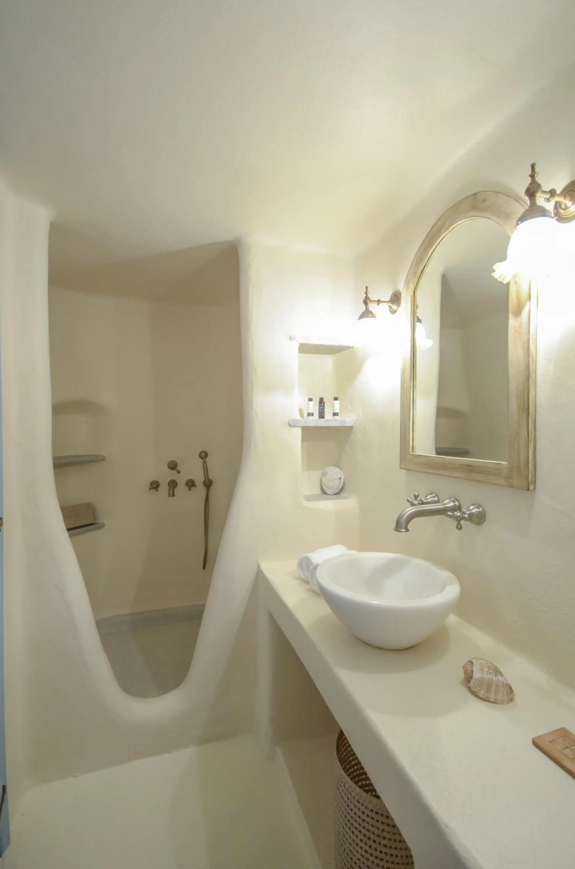 Bathroom in Unique Beachfront Cycladic Villa @ Agios Prokopios
