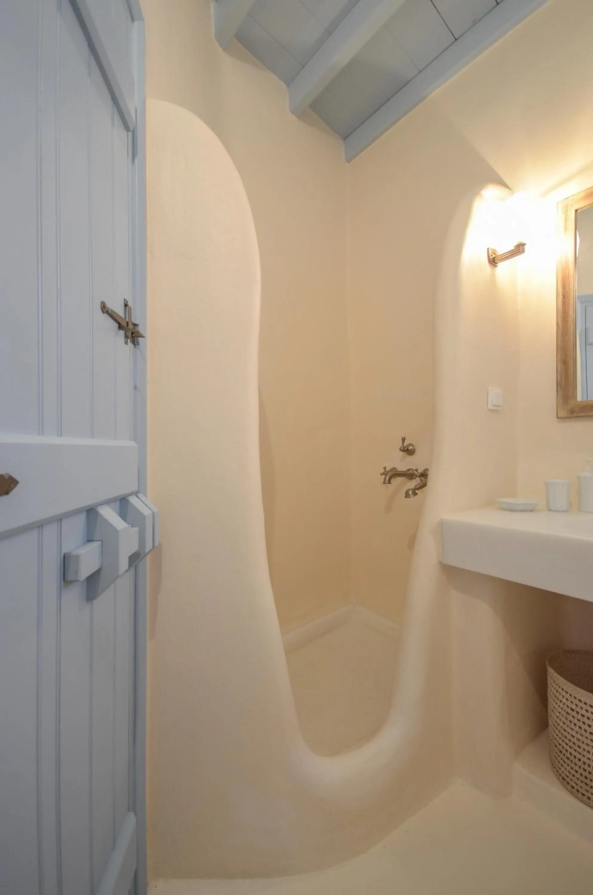 Bathroom in Unique Beachfront Cycladic Villa @ Agios Prokopios
