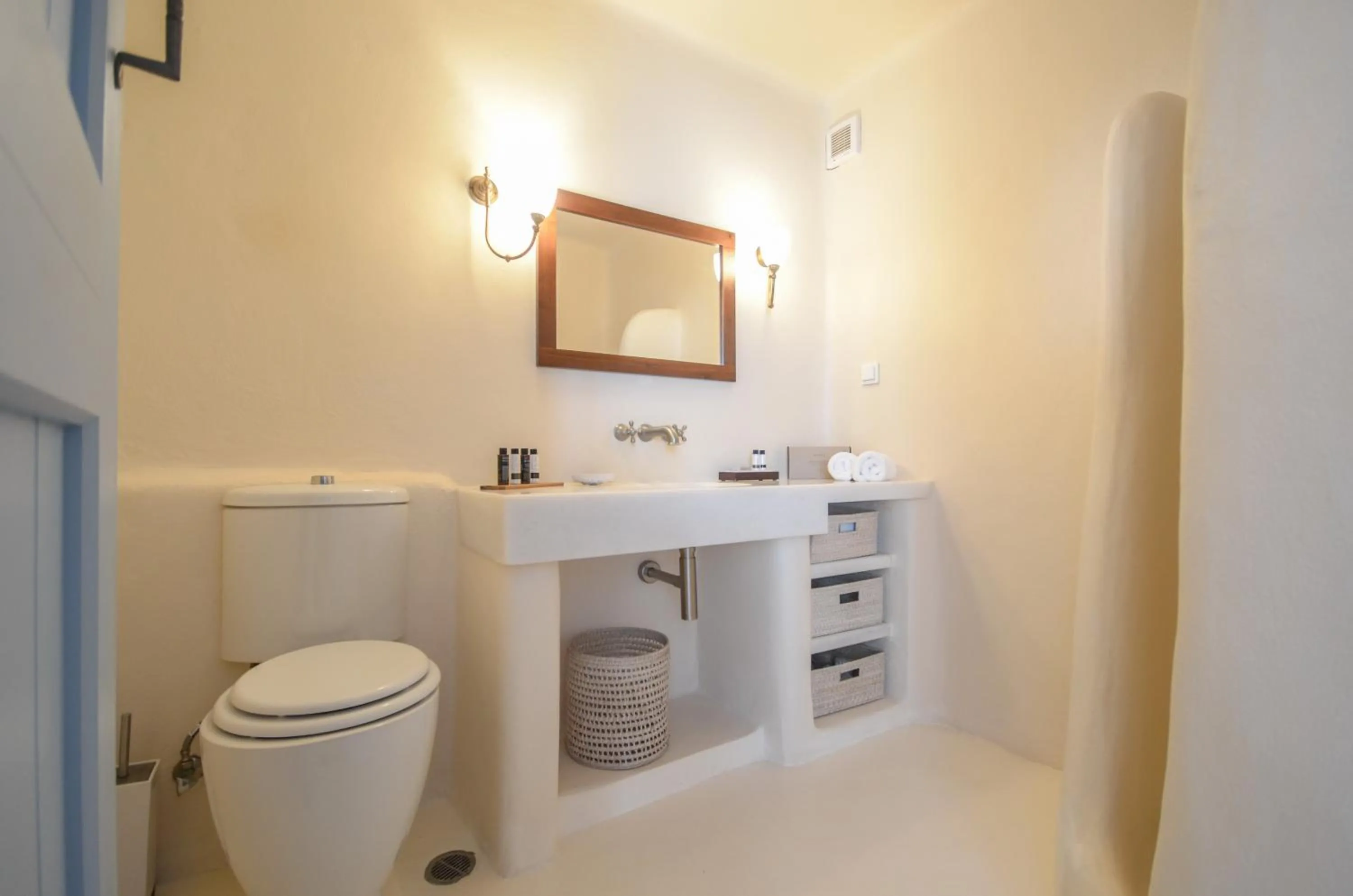 Bathroom in Unique Beachfront Cycladic Villa @ Agios Prokopios