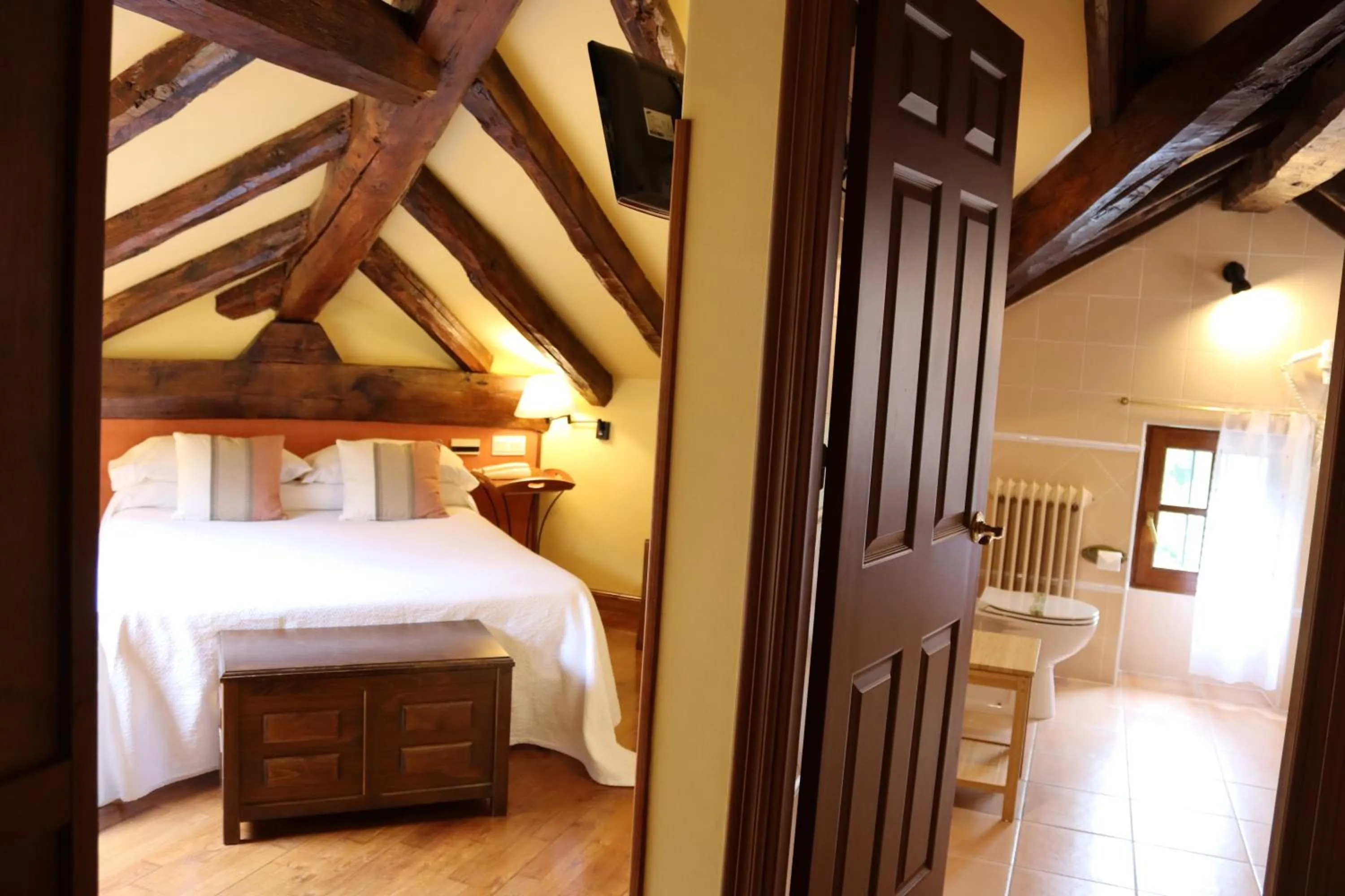 Bed in Hostal Rural Irigoienea