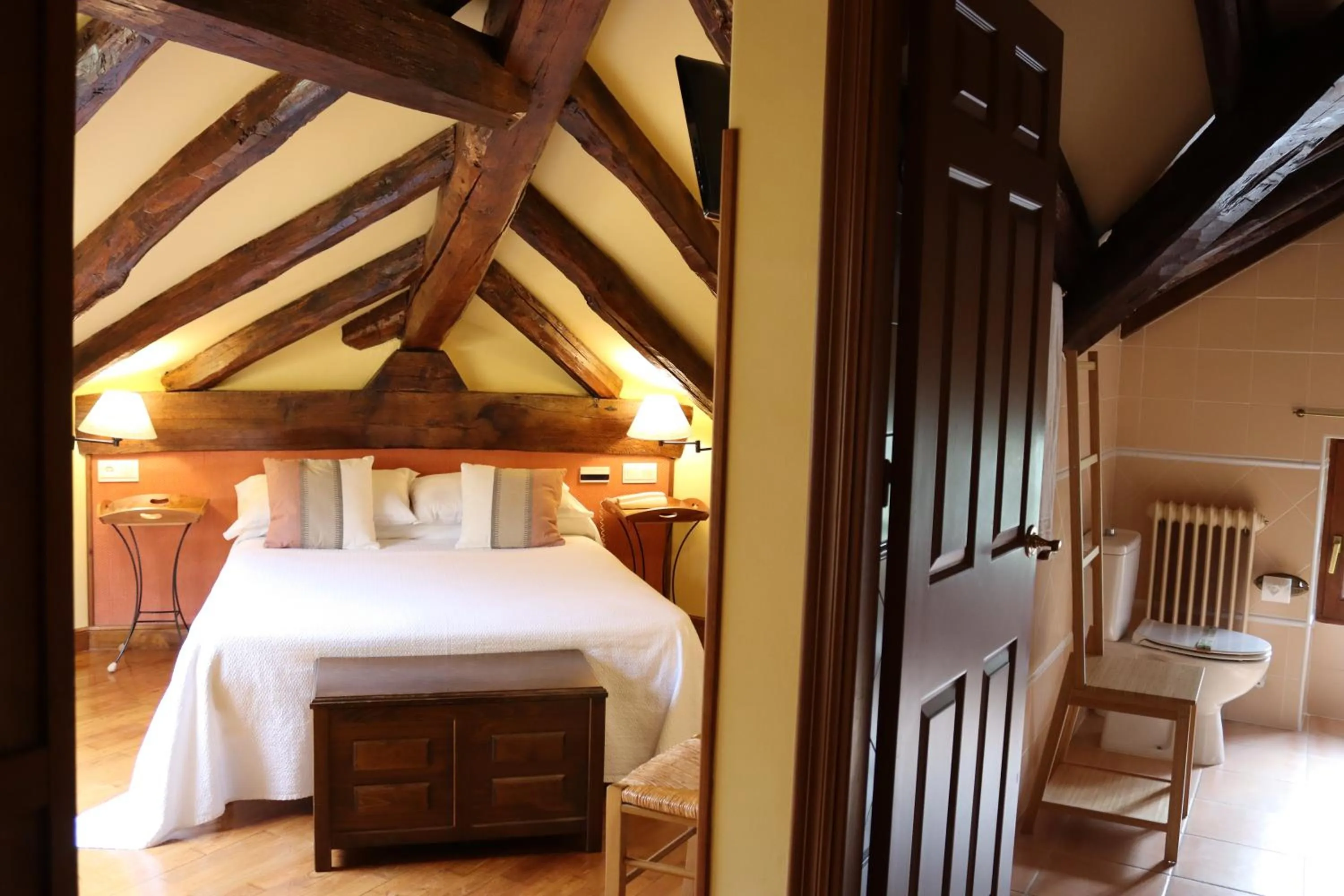 Bed in Hostal Rural Irigoienea